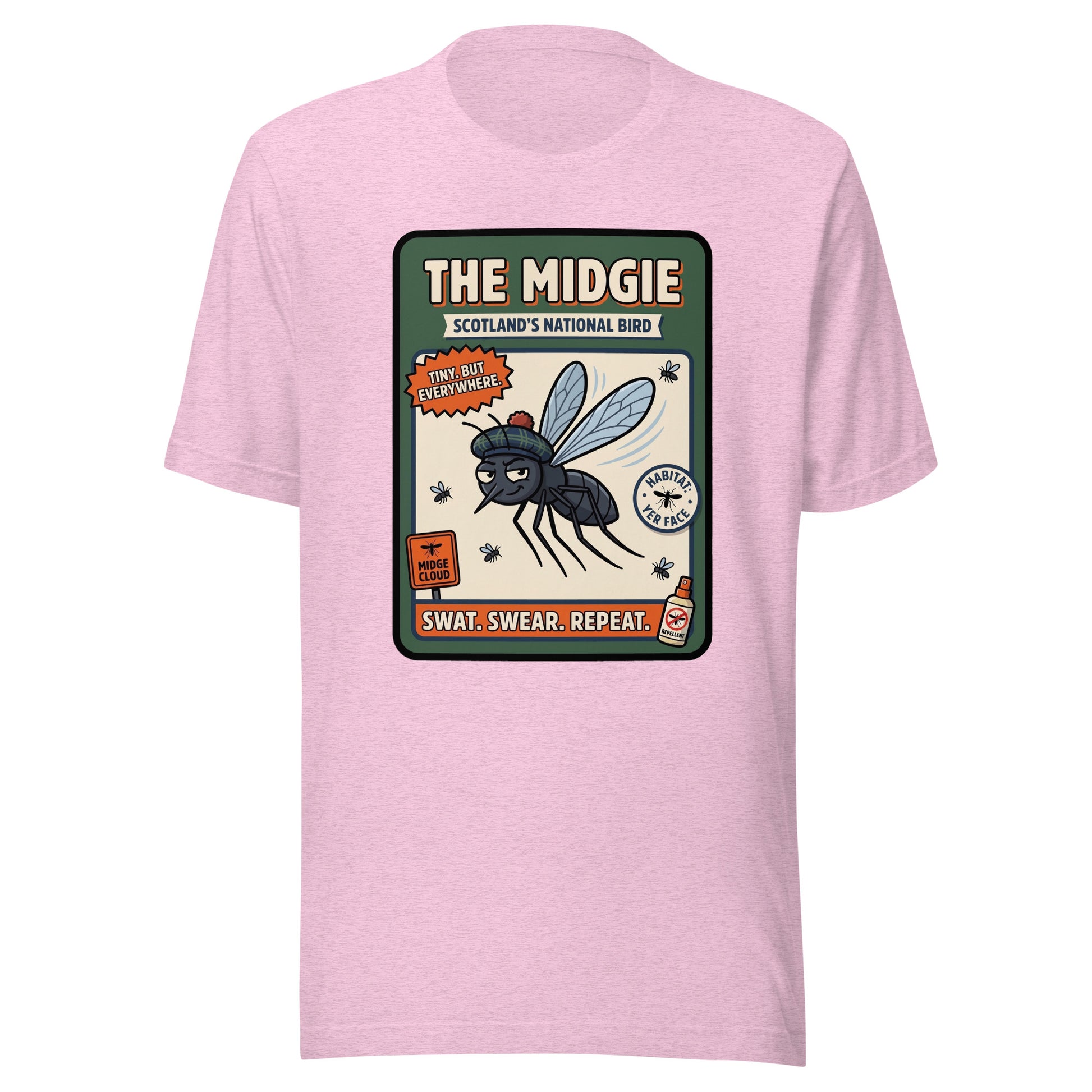 THE MIDGIE - The Full Scottish Tee | Heather Prism Lilac | Ghost front