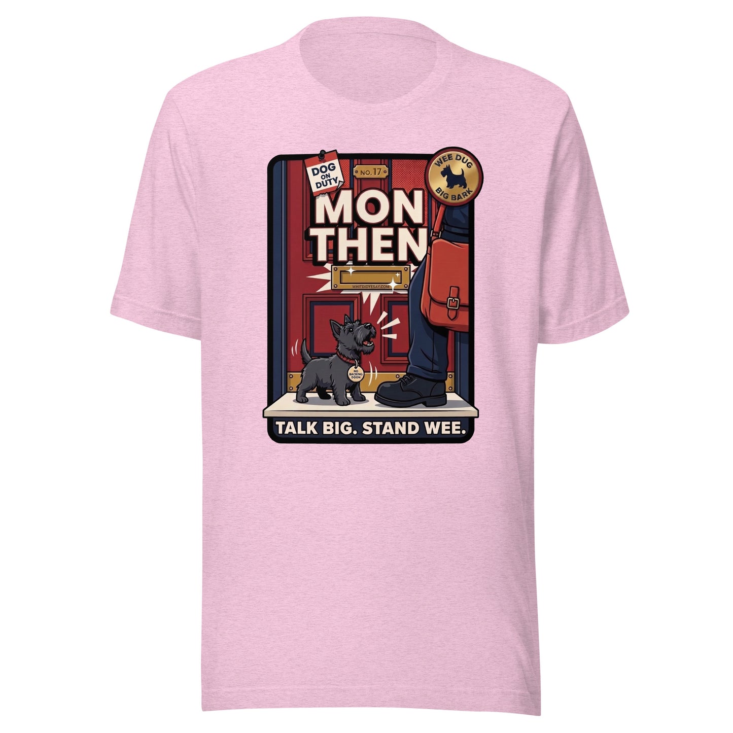 MON THEN - The Full Scottish Tee | Heather Prism Lilac | Ghost front