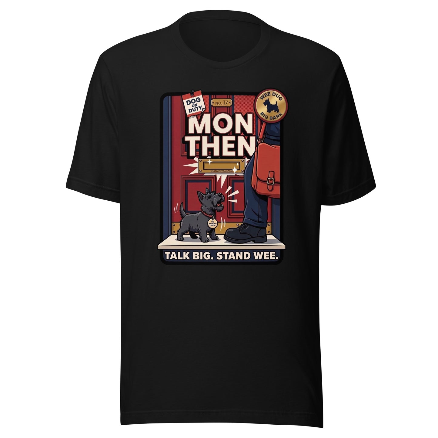 MON THEN - The Full Scottish Tee | Black | Ghost front