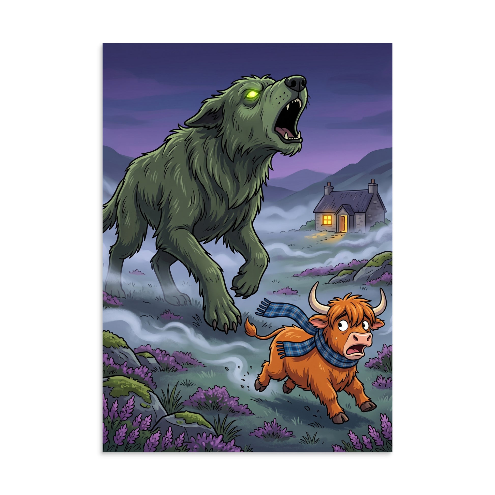 CÙ-SÌTH Art Print | A3 | Scottish folklore wall art