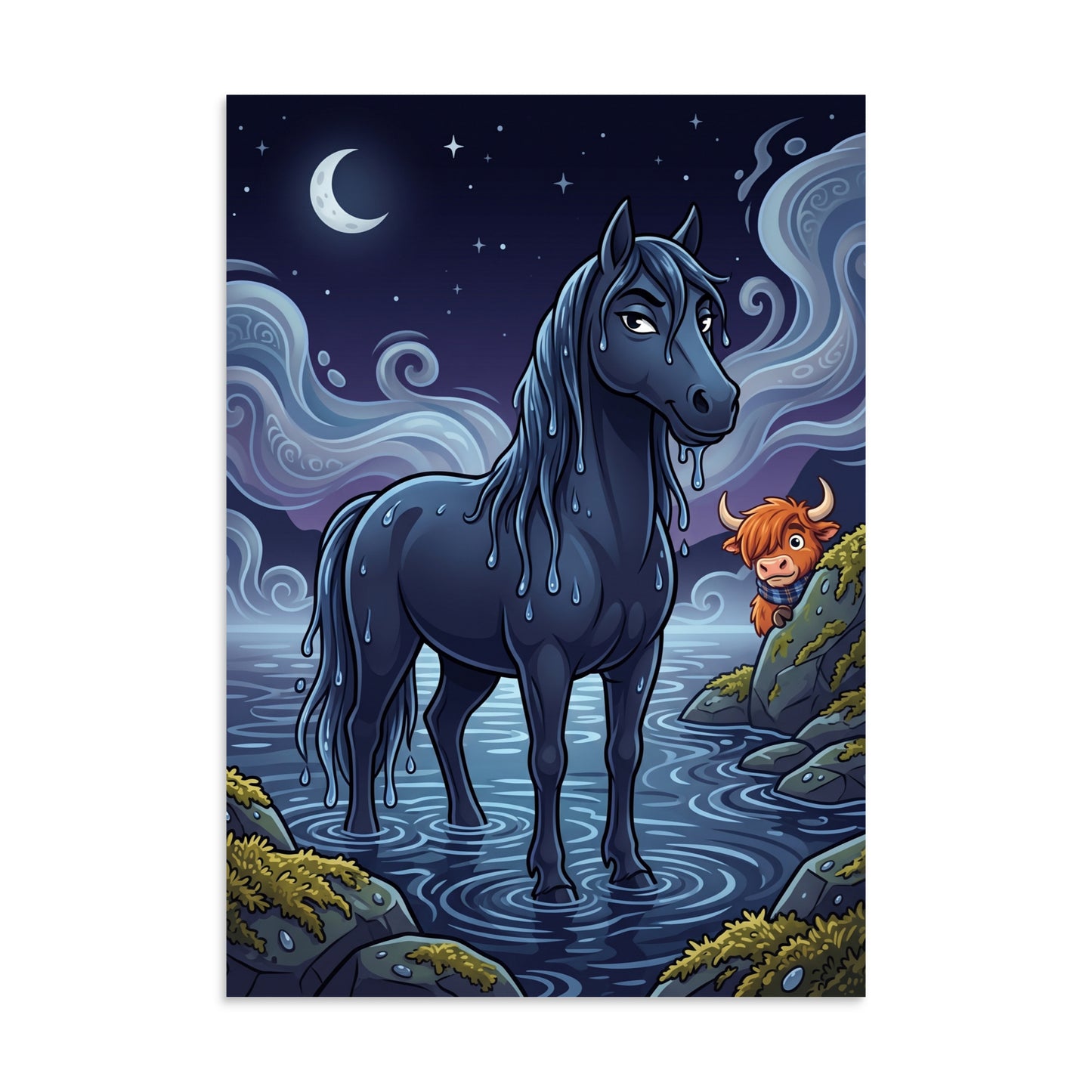 KELPIE Art Print | A4 | Scottish folklore wall art
