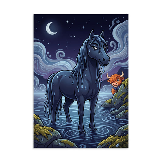 KELPIE Art Print | A4 | Scottish folklore wall art