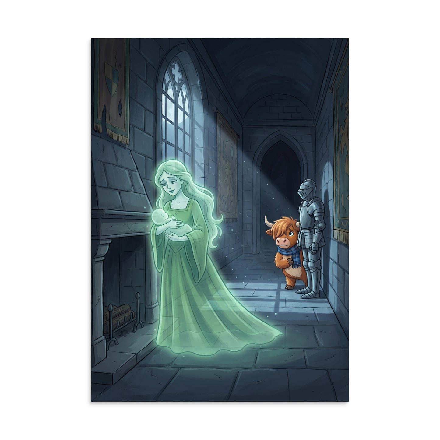 THE GREEN LADY Art Print | A4 | Scottish folklore wall art