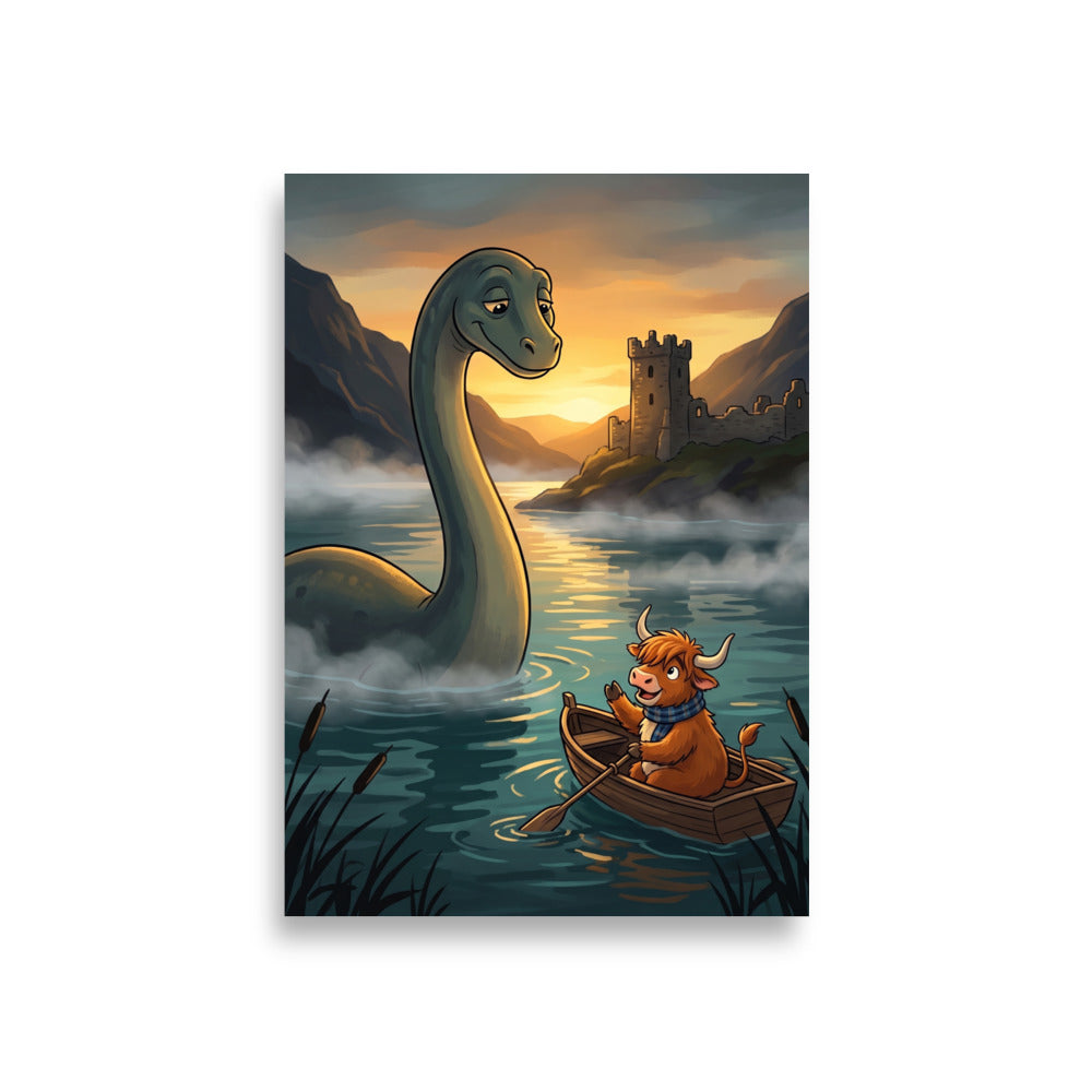 NESSIE Art Print | A1 | Scottish folklore wall art