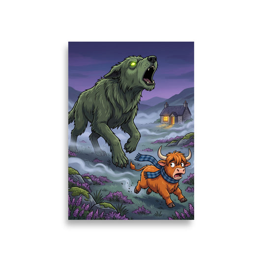 CÙ-SÌTH Art Print | A1 | Scottish folklore wall art