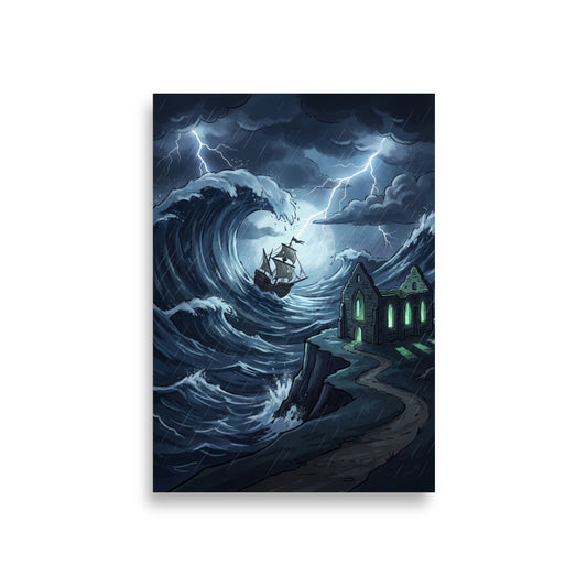 THE NORTH BERWICK WITCHES Art Print | A1 | Scottish folklore wall art