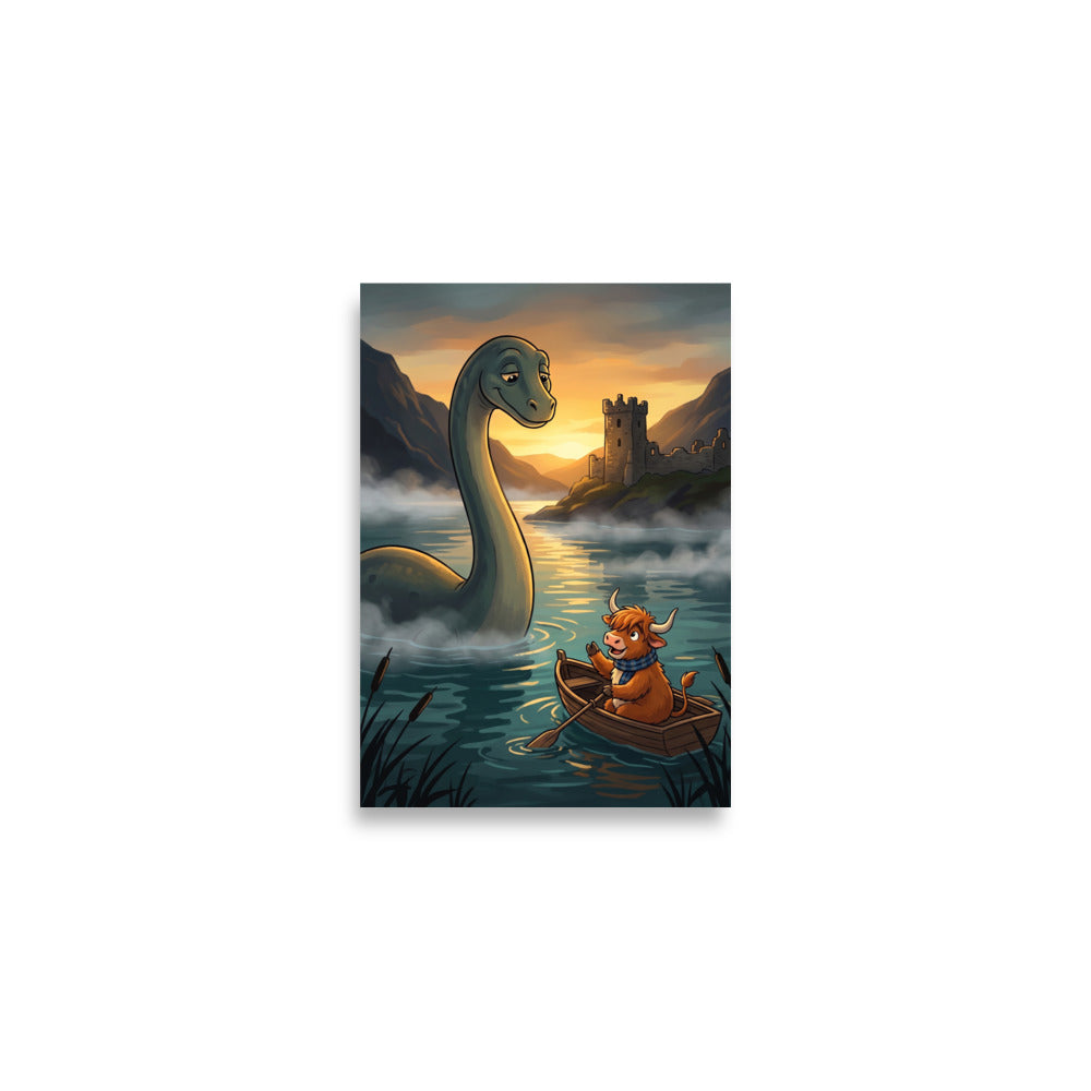 NESSIE Art Print | A2 | Scottish folklore wall art
