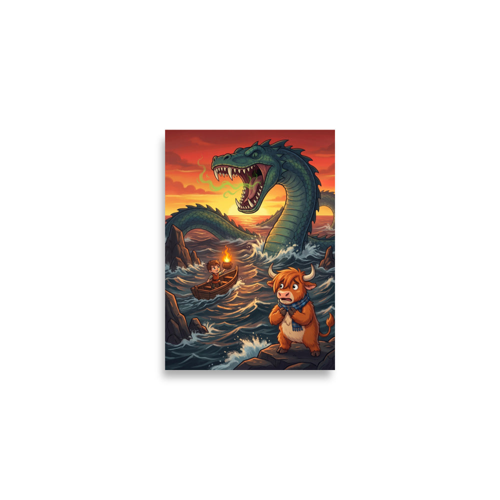 THE STOOR WORM Art Print | A2 | Scottish folklore wall art