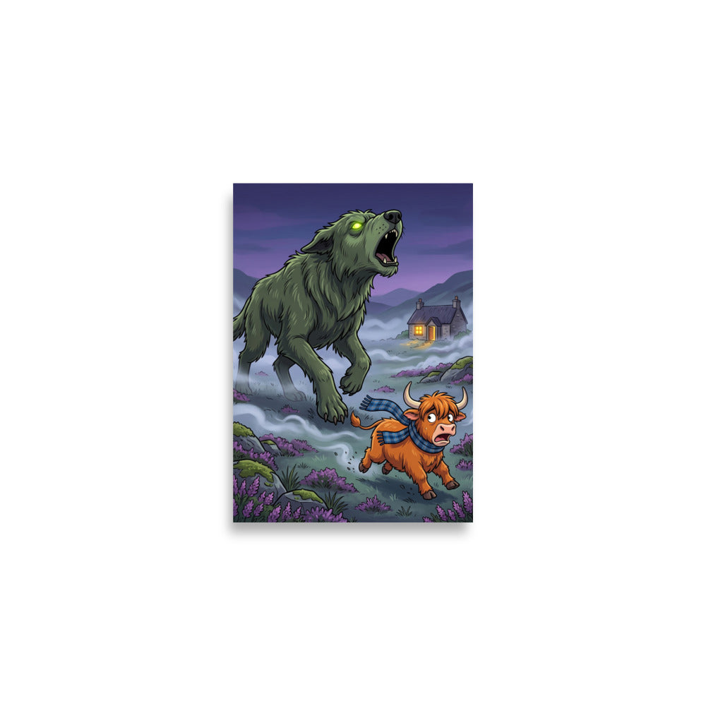 CÙ-SÌTH Art Print | A2 | Scottish folklore wall art