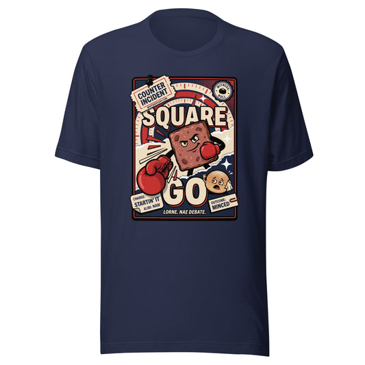 SQUARE GO - The Full Scottish Tee | Navy | Ghost front