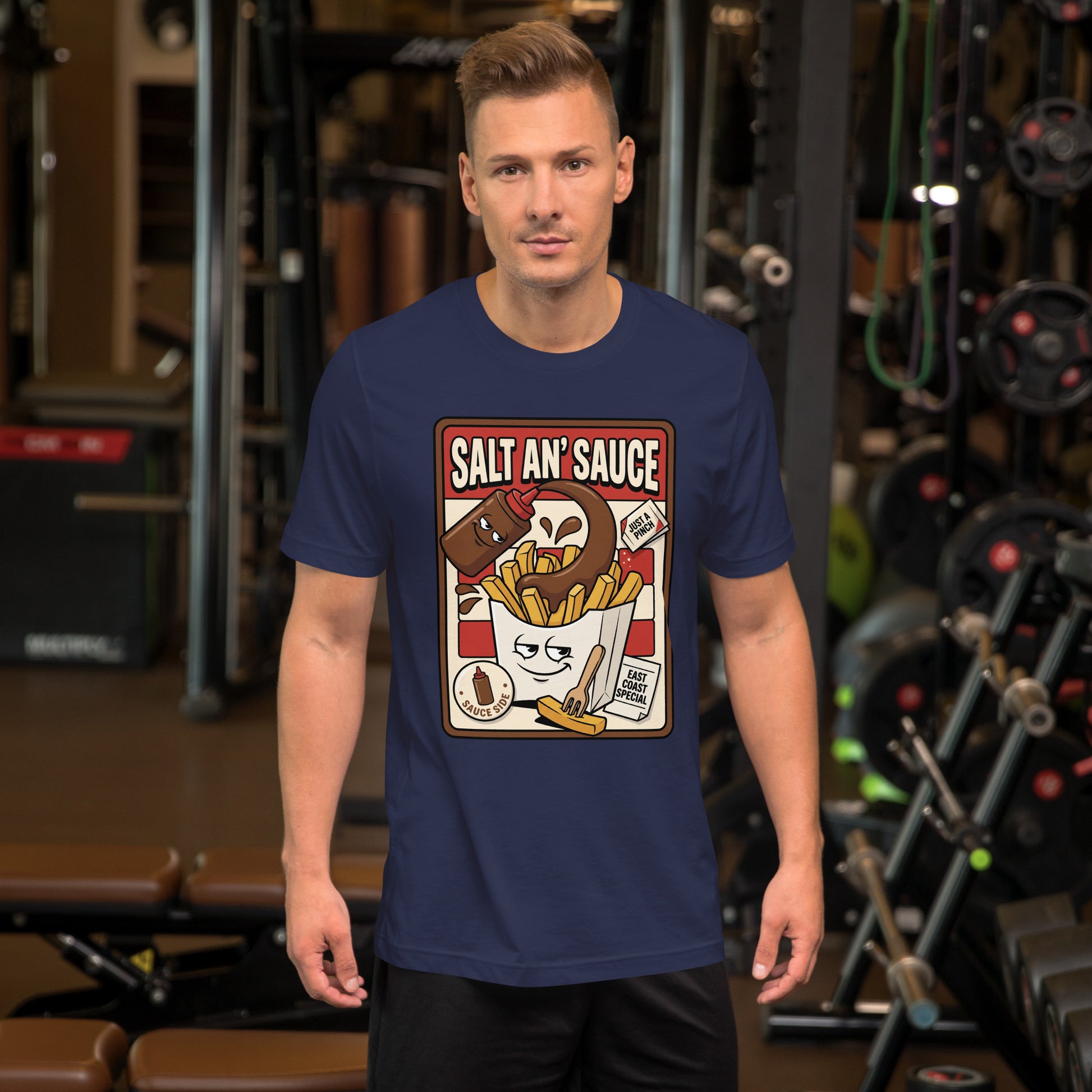 SALT AN' SAUCE - The Full Scottish Tee | Navy | Men's Lifestyle