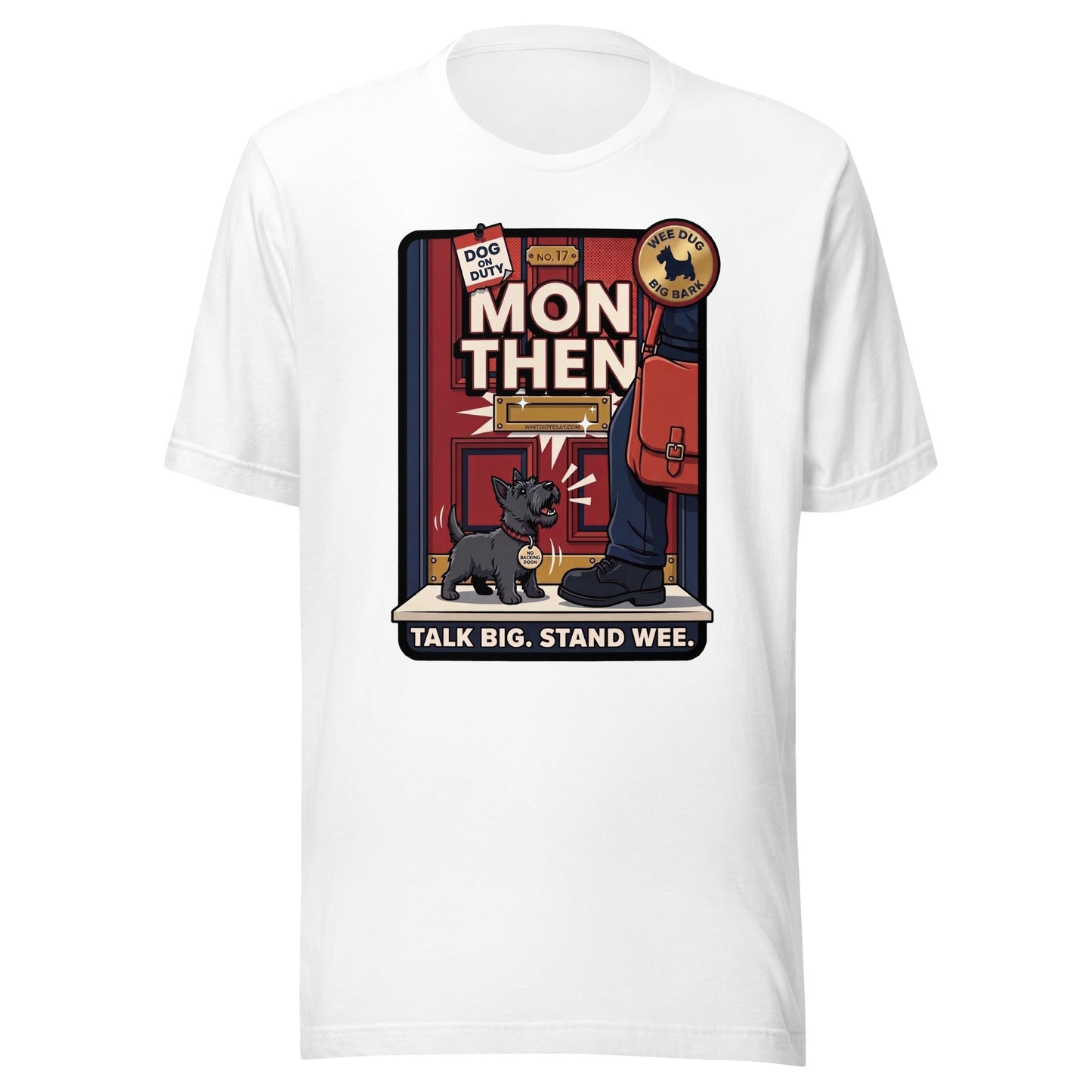 MON THEN - The Full Scottish Tee | White | Ghost front