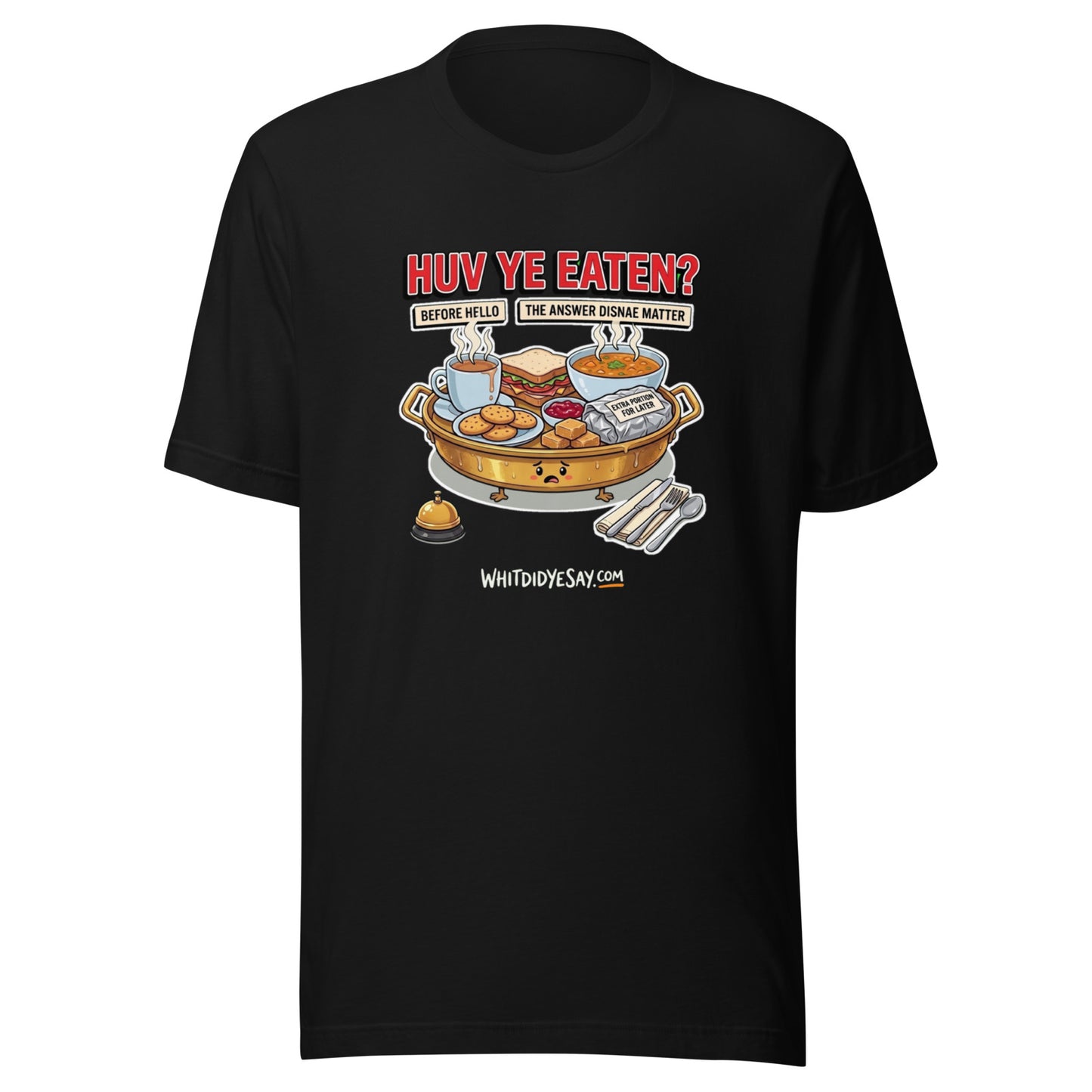 Huv Ye Eaten? The Maw Tee | Black | Ghost