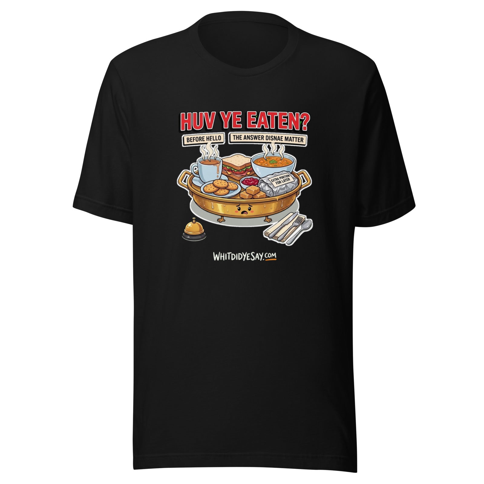 Huv Ye Eaten? The Maw Tee | Black | Ghost