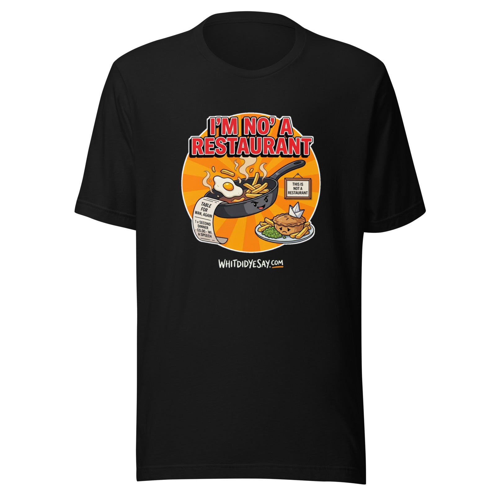 I'm No' a Restaurant - The Maw Tee | Black | Ghost