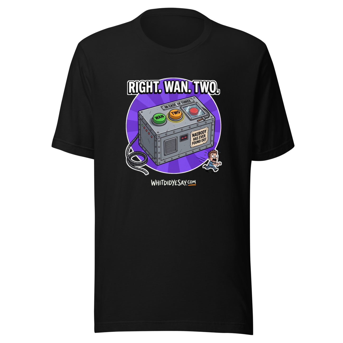 Right. Wan. Two. - The Maw Tee | Black | Ghost