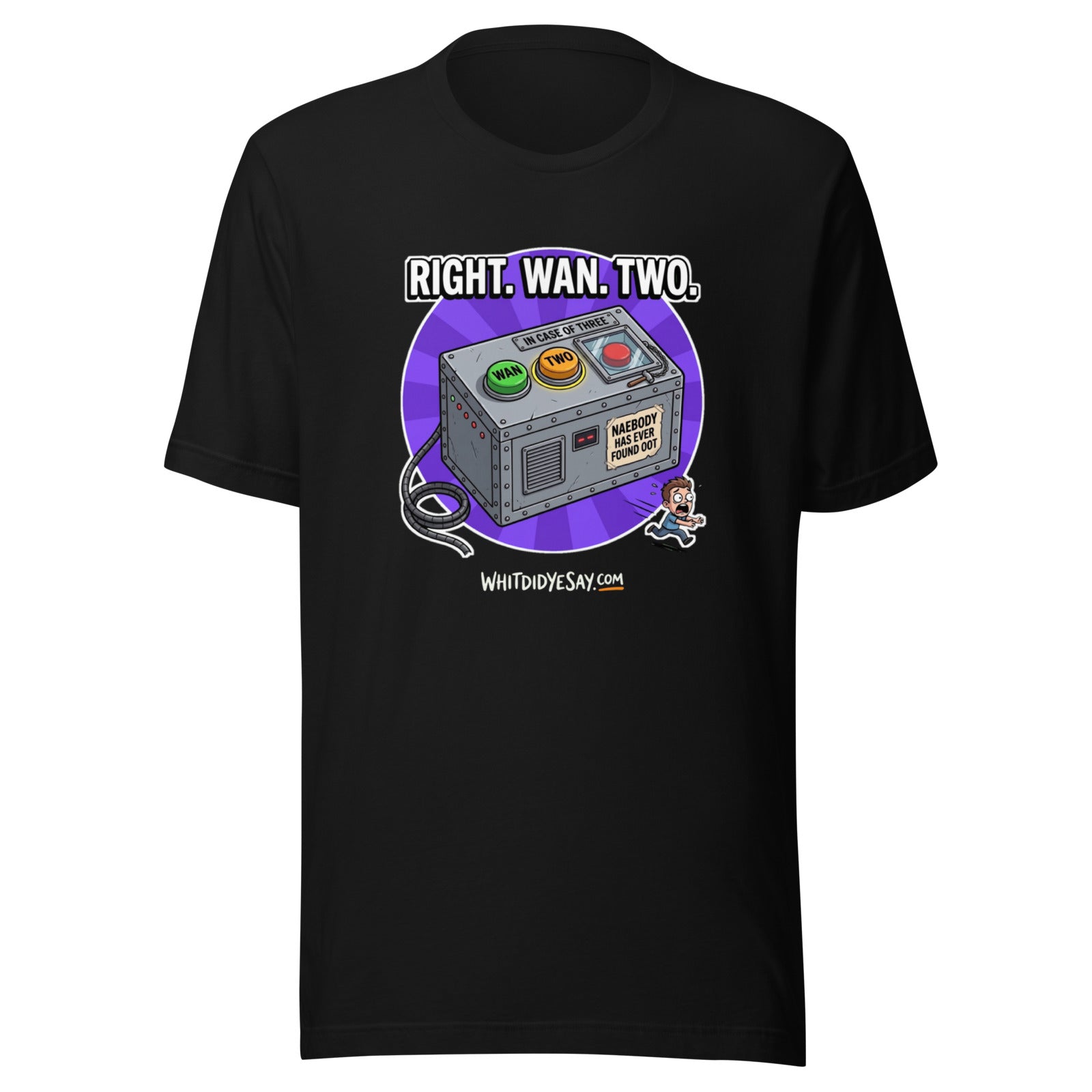 Right. Wan. Two. - The Maw Tee | Black | Ghost
