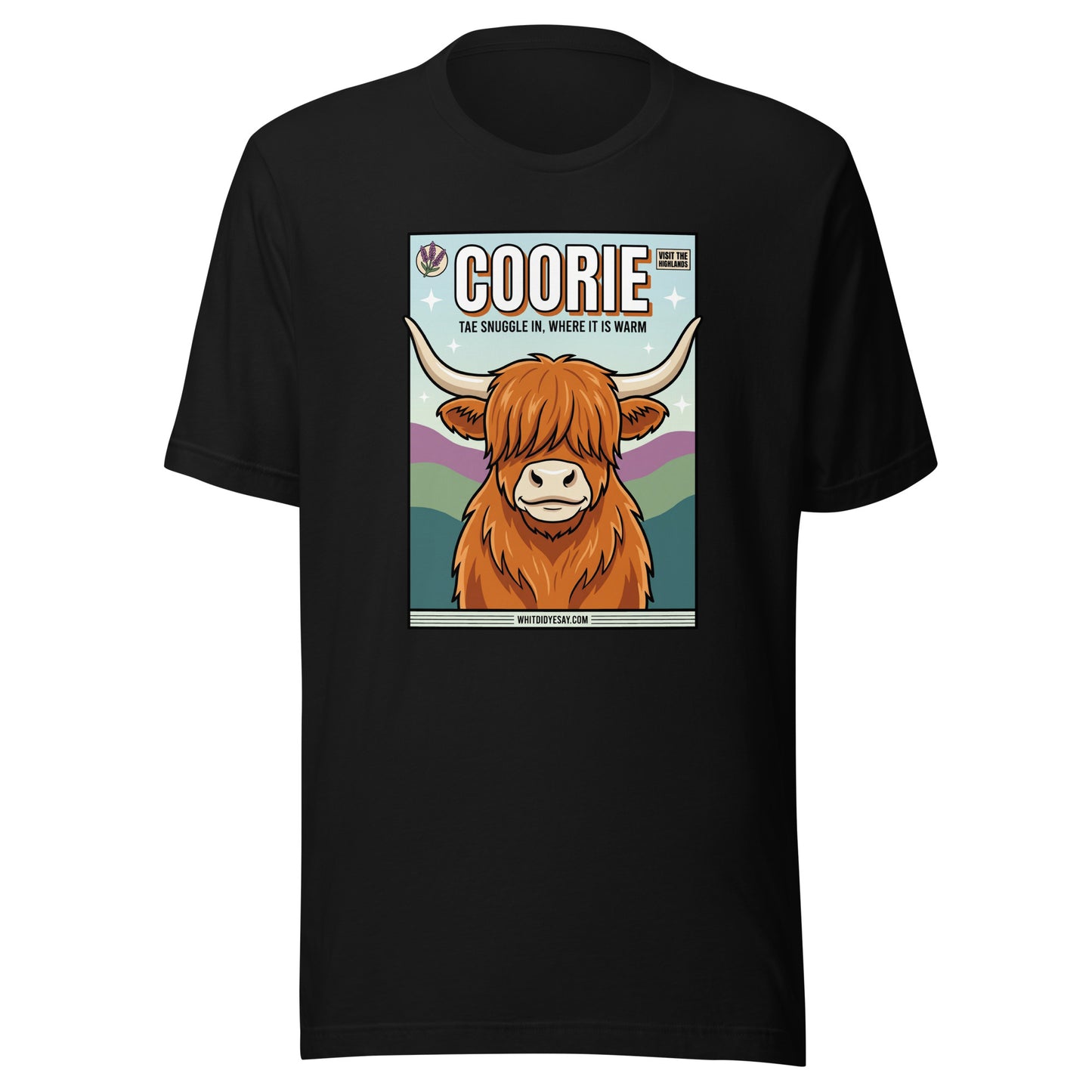 COORIE - The Full Scottish Tee | Black | Ghost front