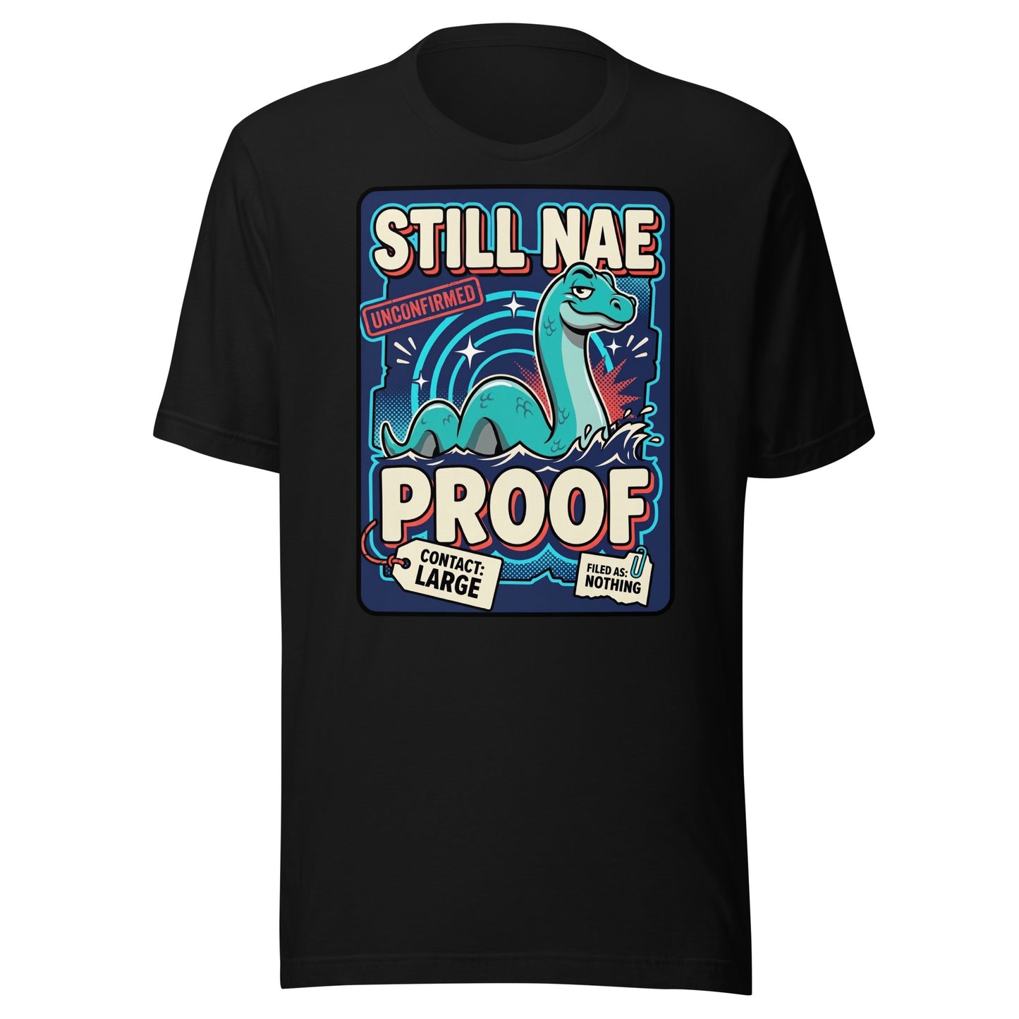 STILL NAE PROOF - The Full Scottish Tee | Black | Ghost front