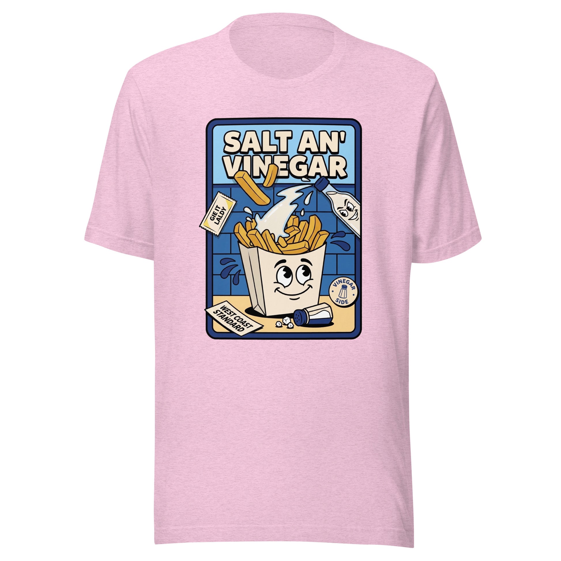 SALT AN' VINEGAR - The Full Scottish Tee | Heather Prism Lilac | Ghost front
