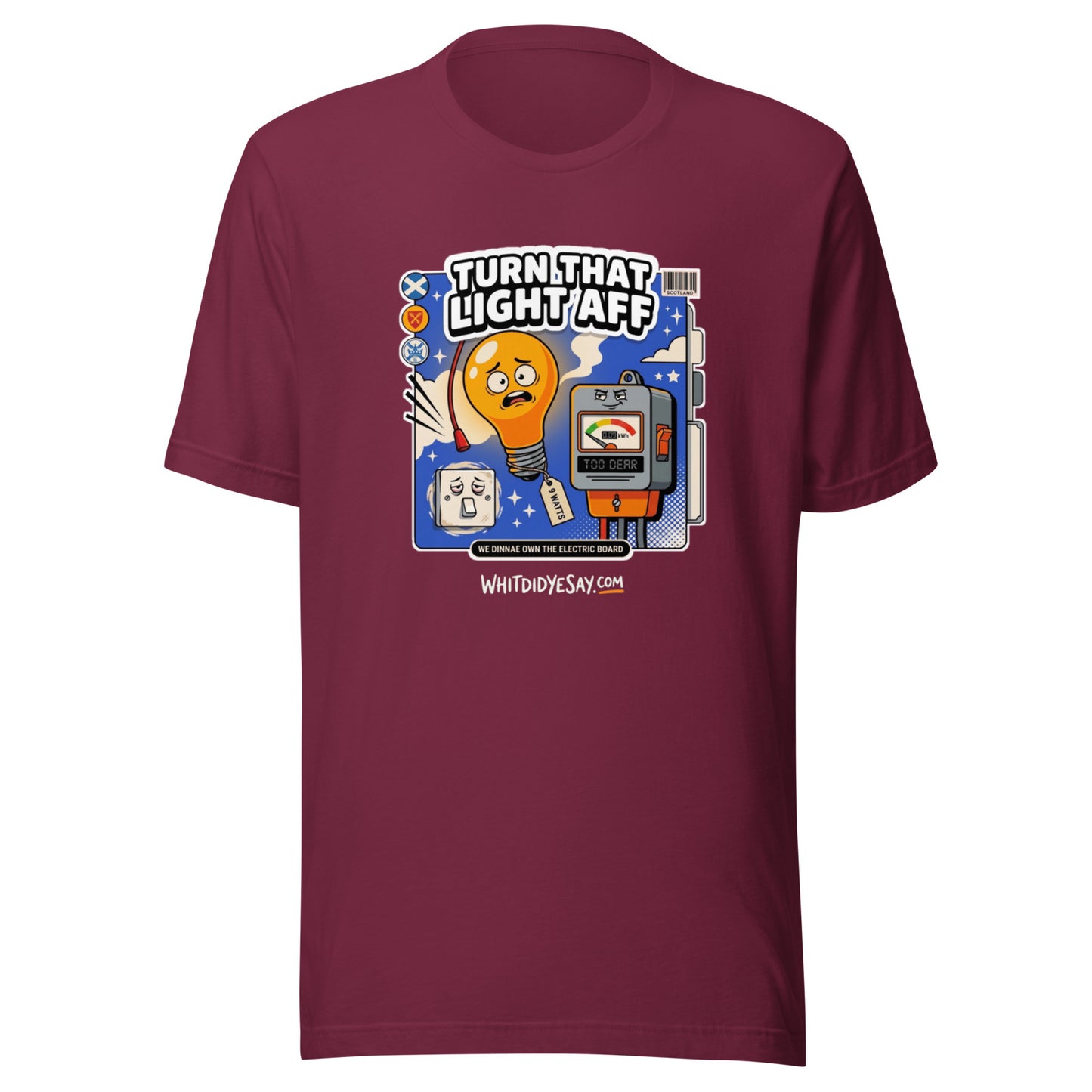 Turn That Light Aff - The Maw Tee | Maroon | Ghost