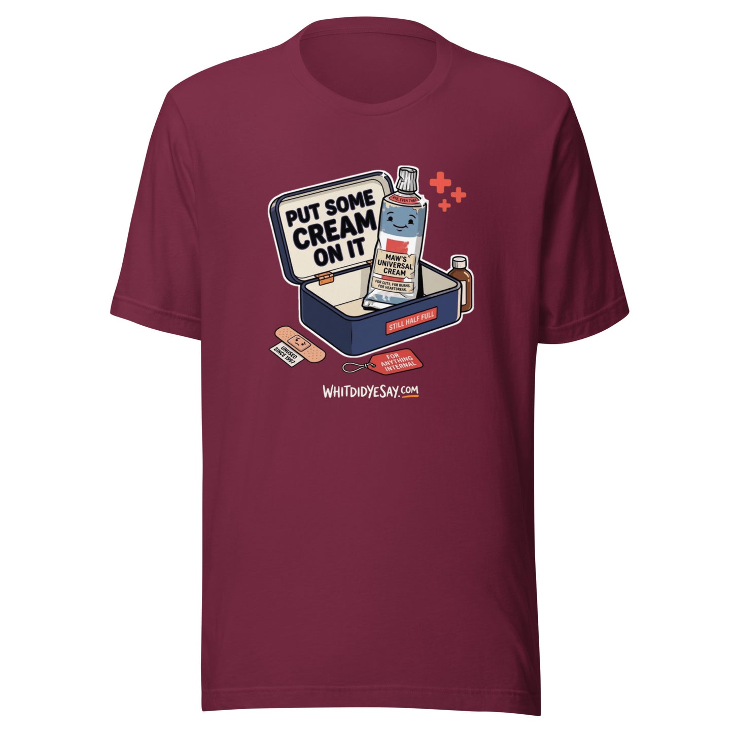 Put Some Cream on It - The Maw Tee | Maroon | Ghost