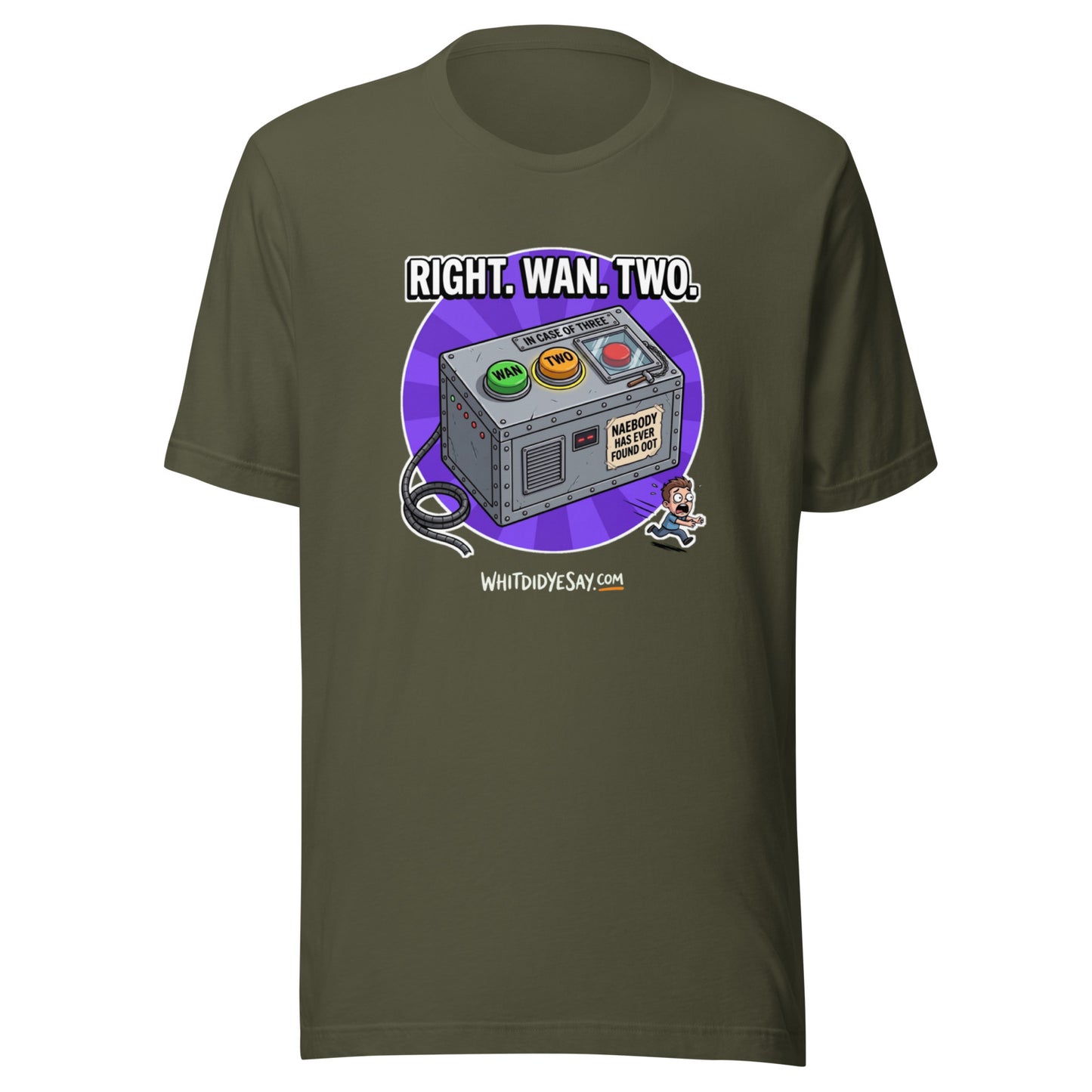 Right. Wan. Two. - The Maw Tee | Military Green | Ghost