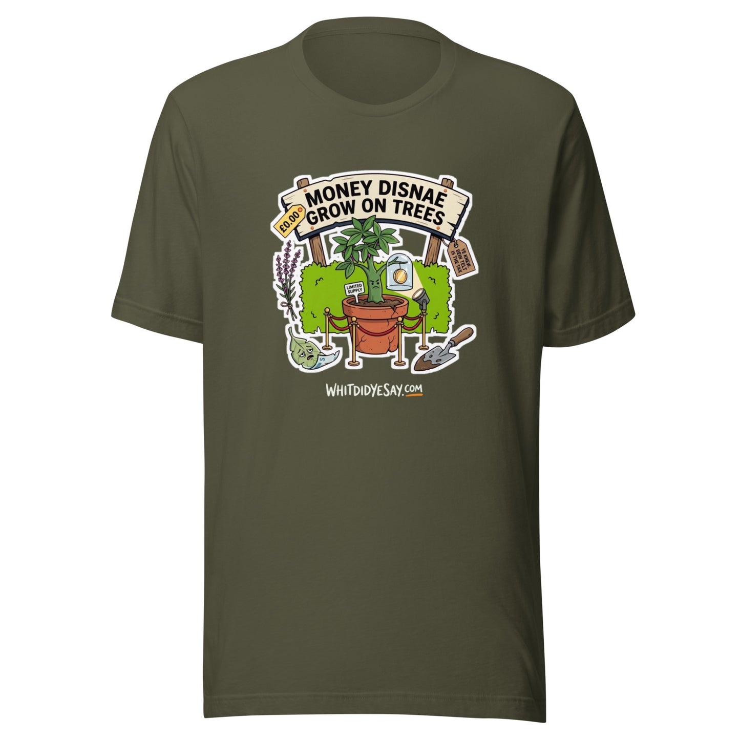 Money Disnae Grow on Trees - The Maw Tee | Military Green | Ghost
