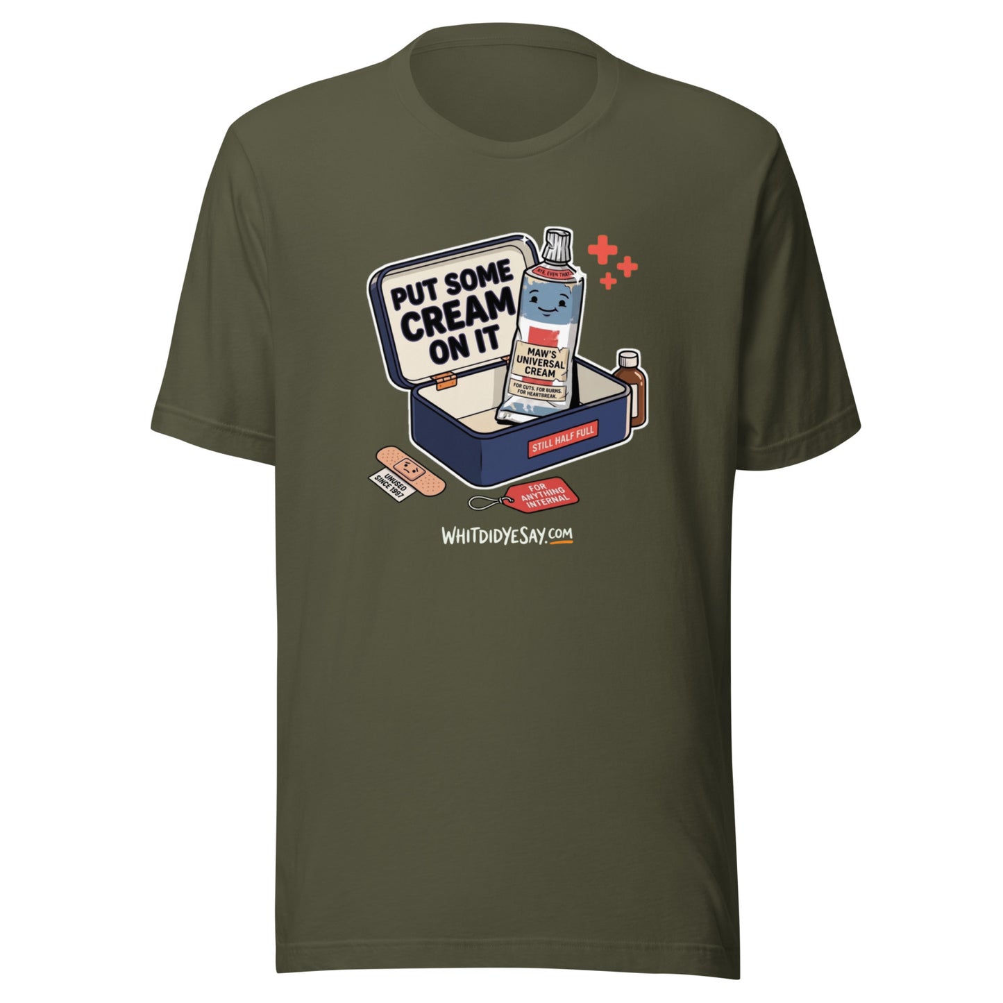 Put Some Cream on It - The Maw Tee | Military Green | Ghost