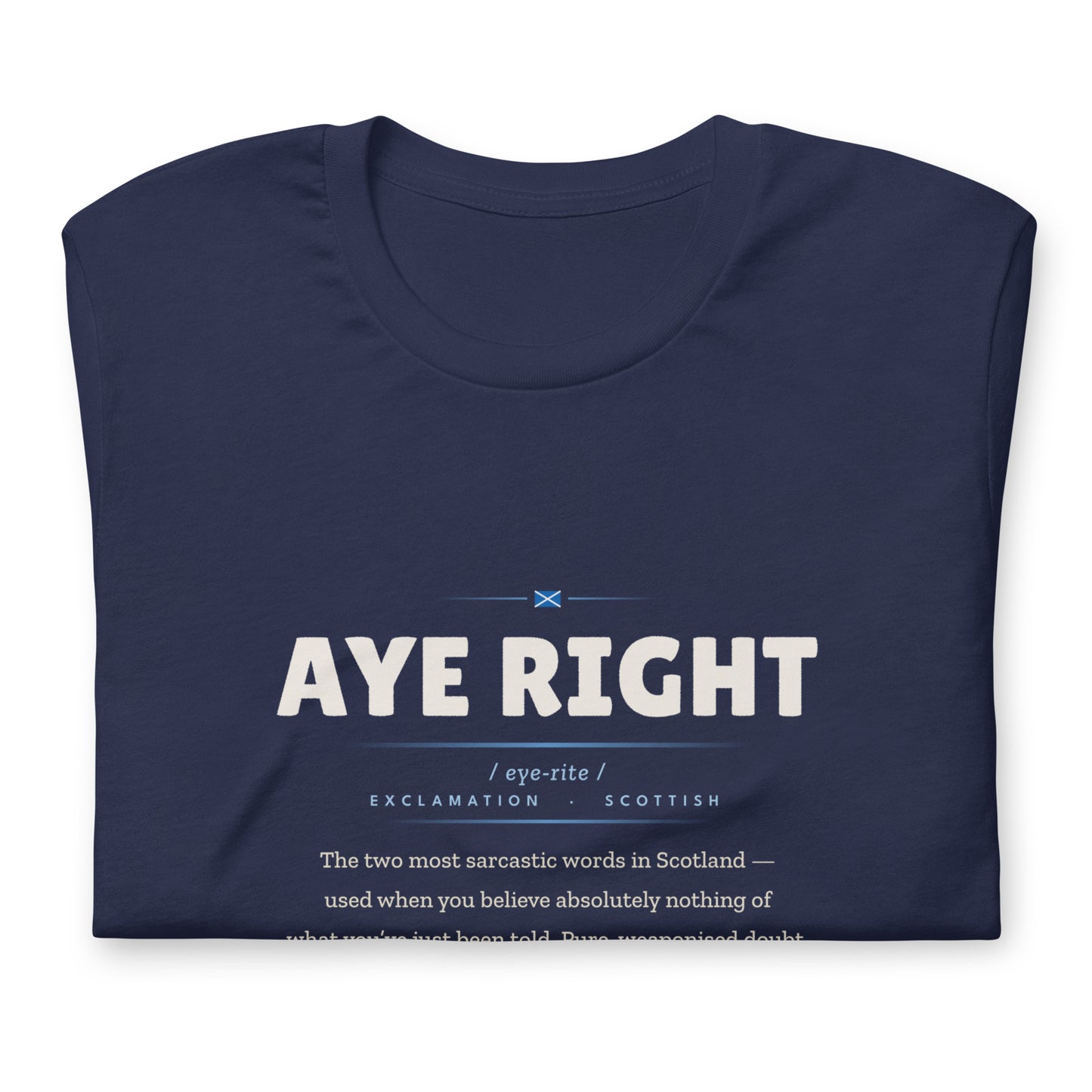 AYE RIGHT | Navy | Folded