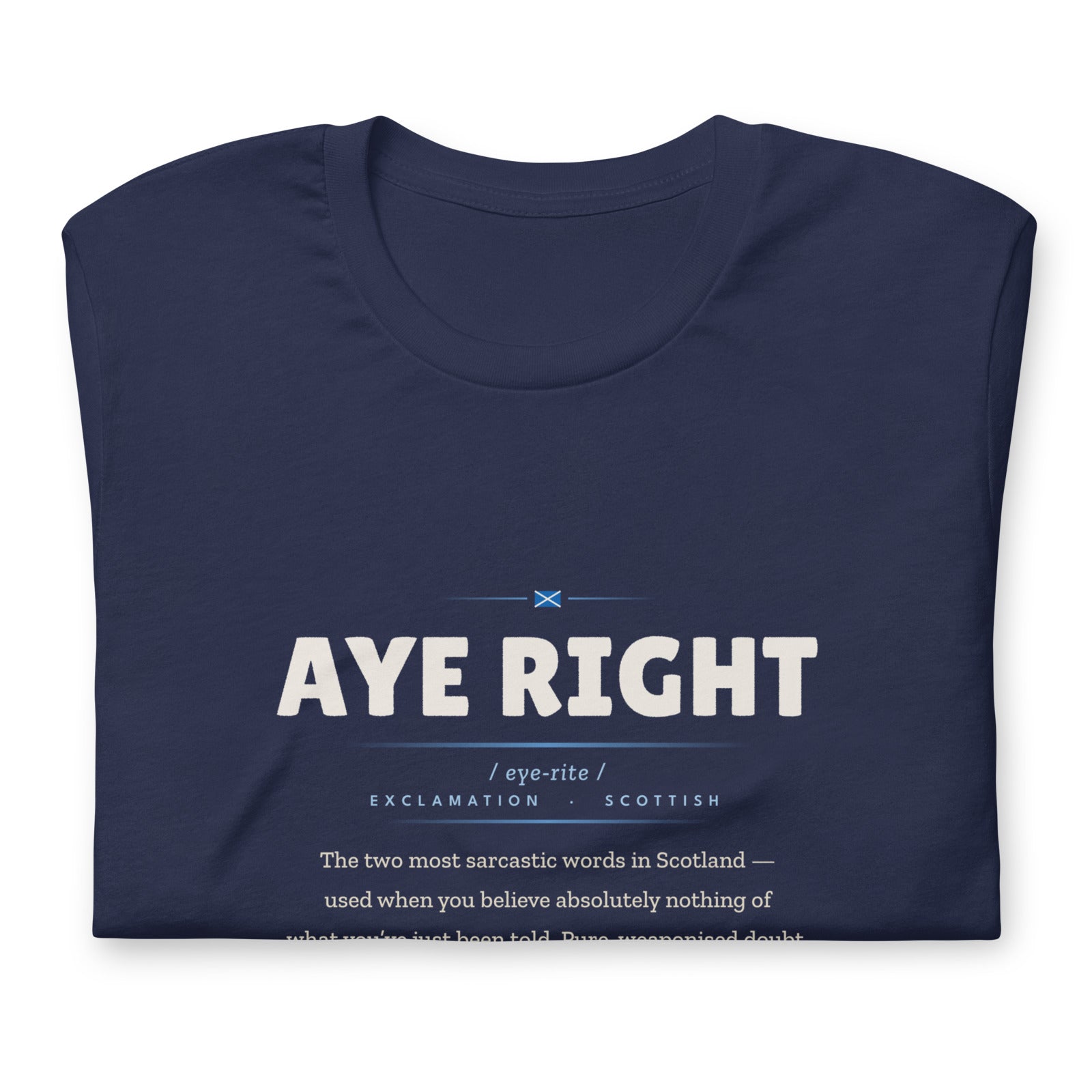 AYE RIGHT | Navy | Folded