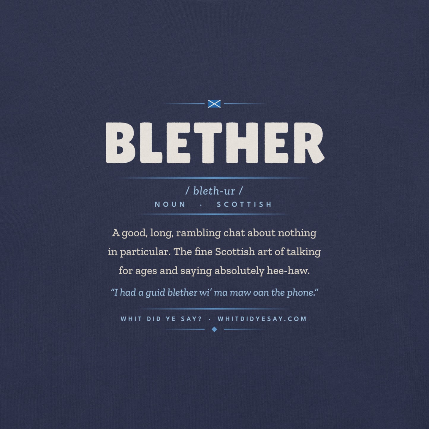 BLETHER | Navy | Zoomed In