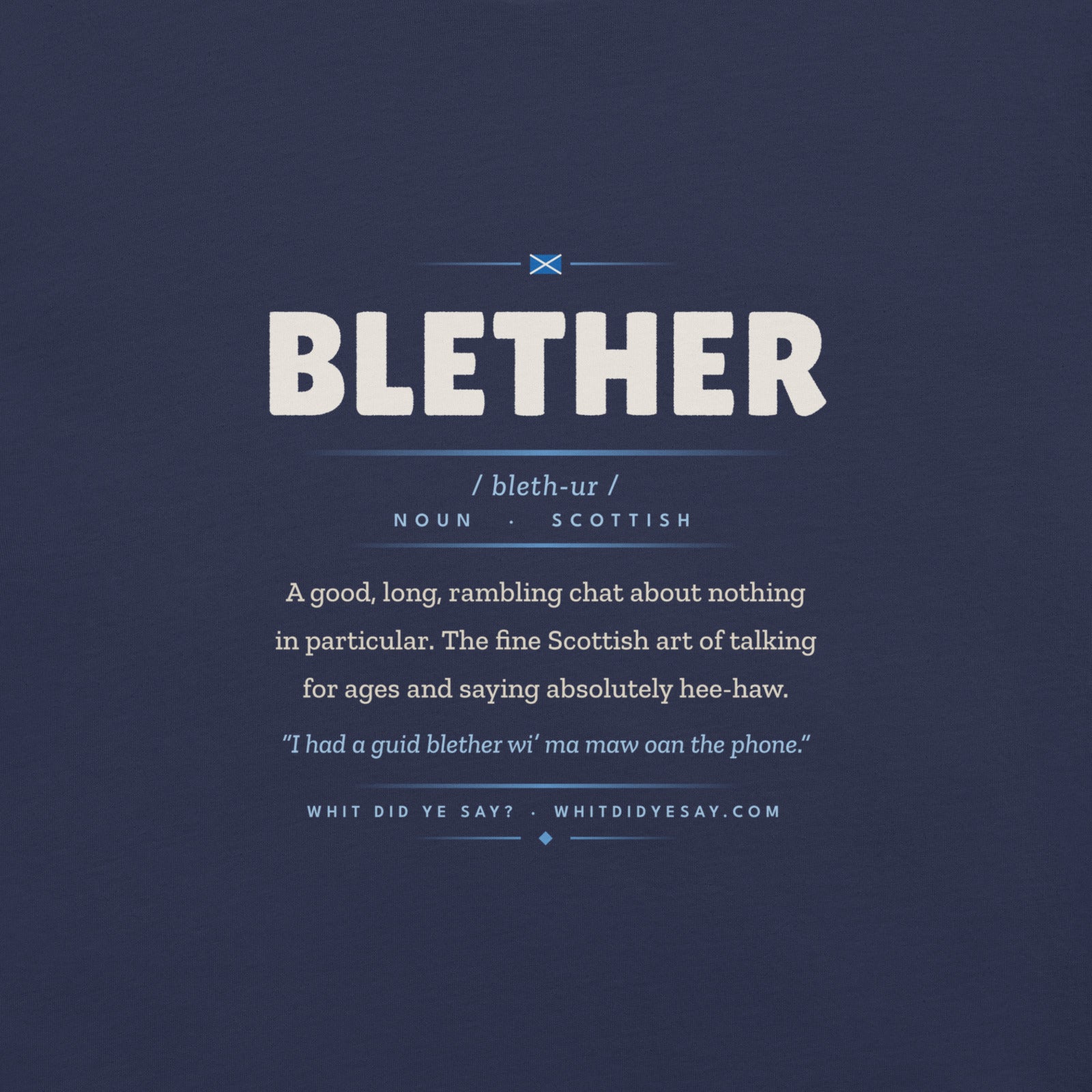 BLETHER | Navy | Zoomed In