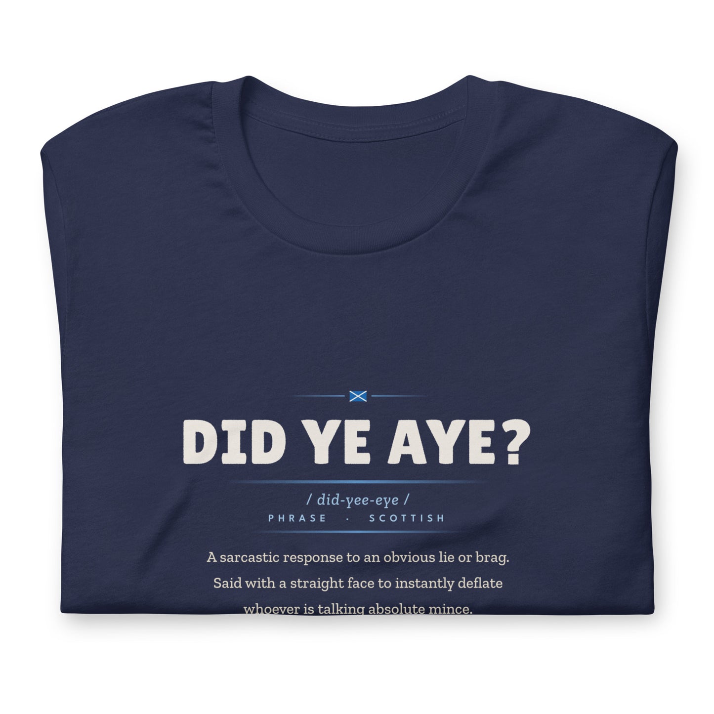DID YE AYE? | Navy | Folded