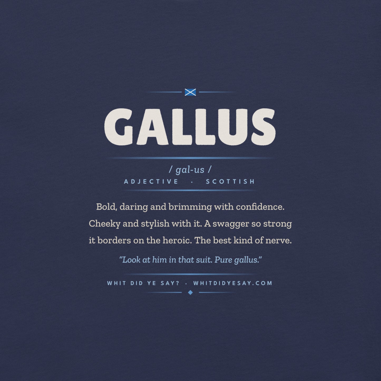 GALLUS | Navy | Zoomed In