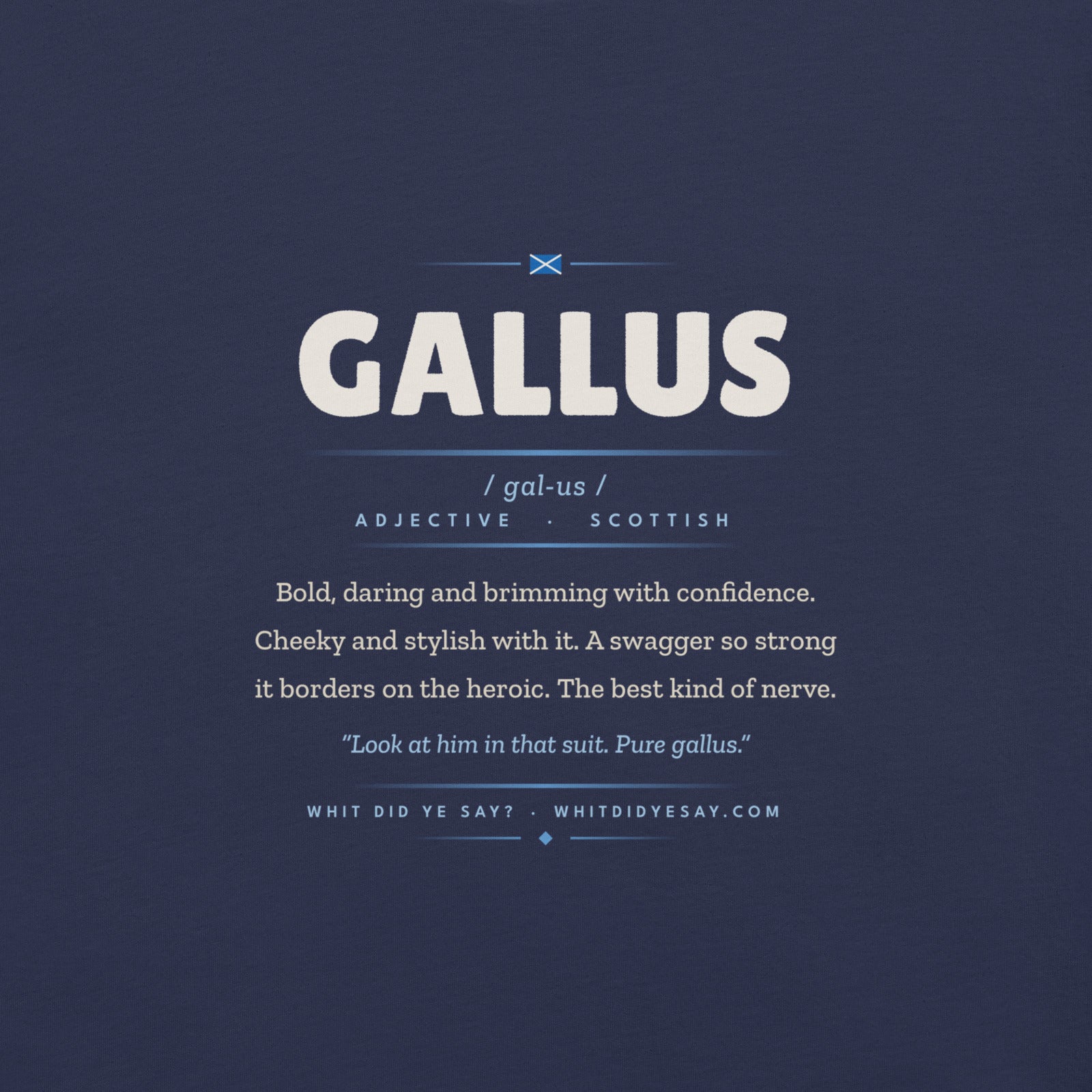 GALLUS | Navy | Zoomed In