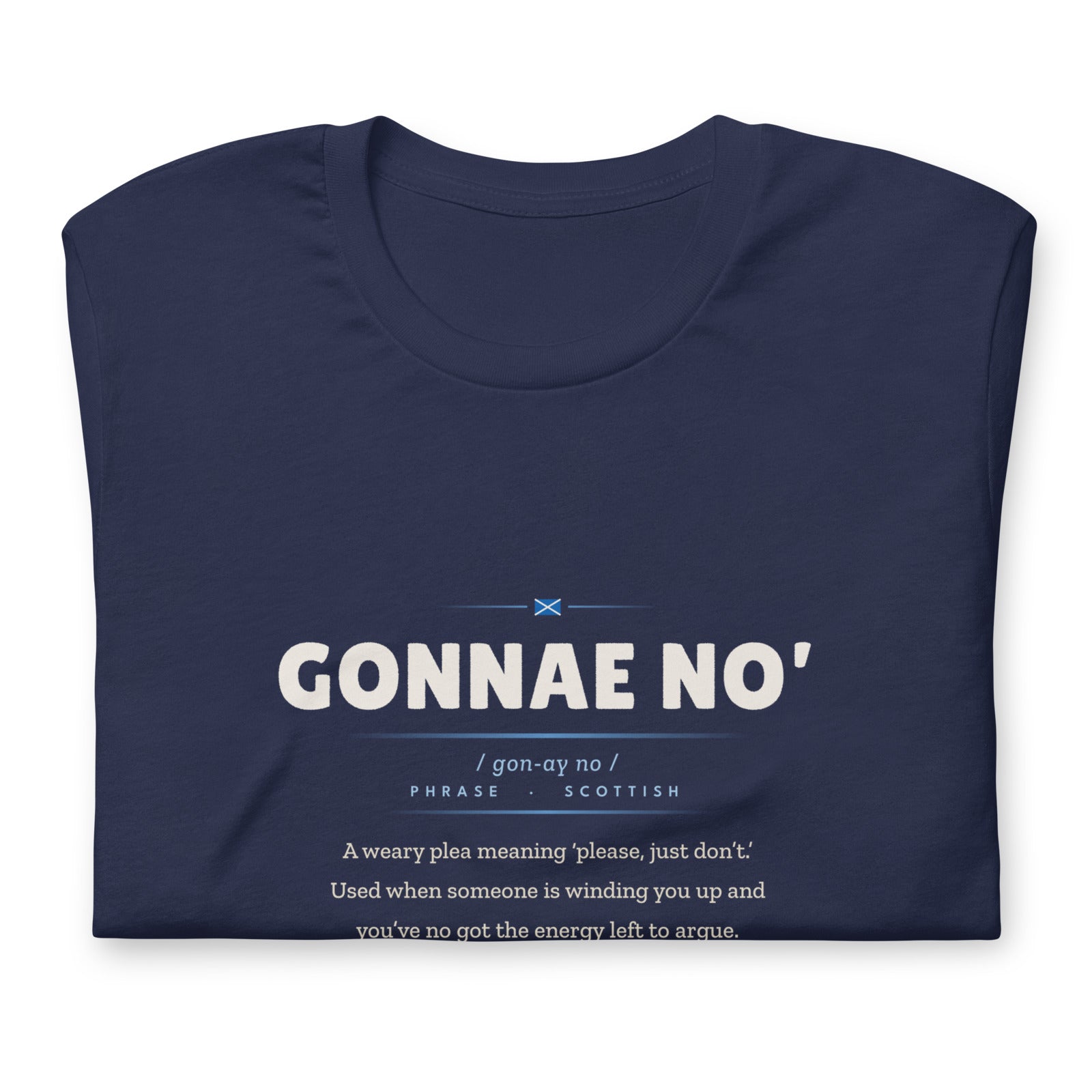 GONNAE NO' | Navy | Folded