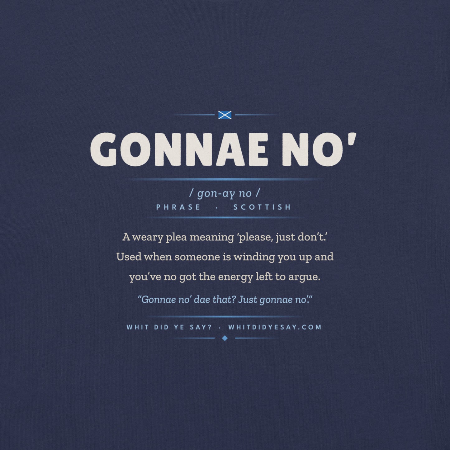 GONNAE NO' | Navy | Zoomed In