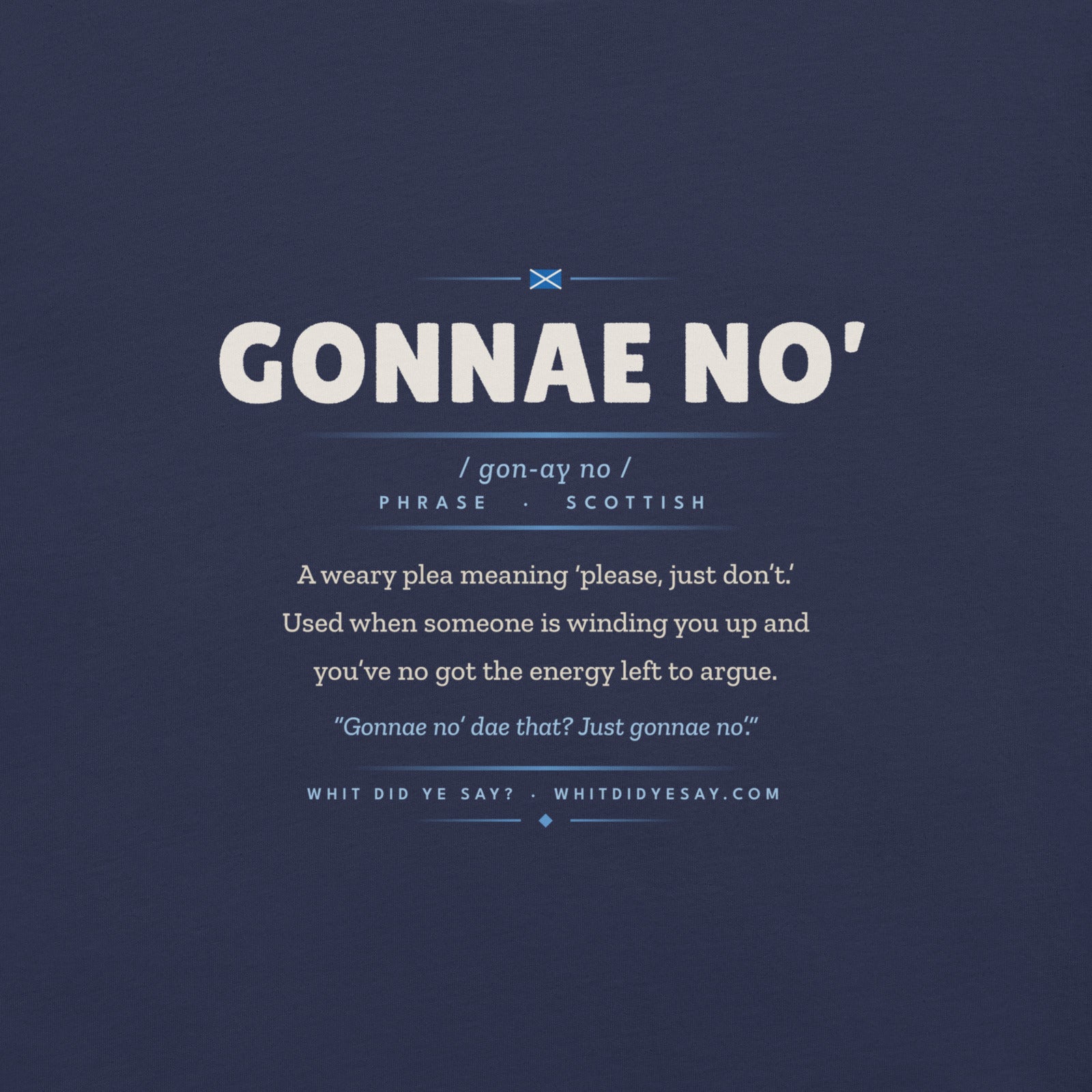 GONNAE NO' | Navy | Zoomed In