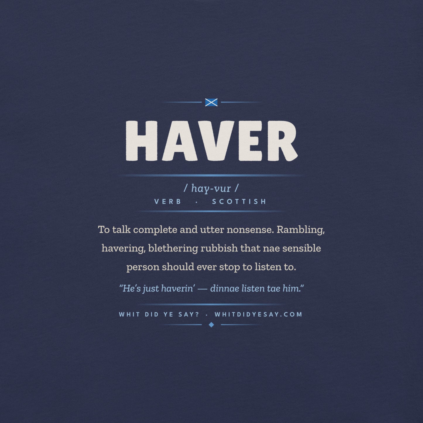 HAVER | Navy | Zoomed In