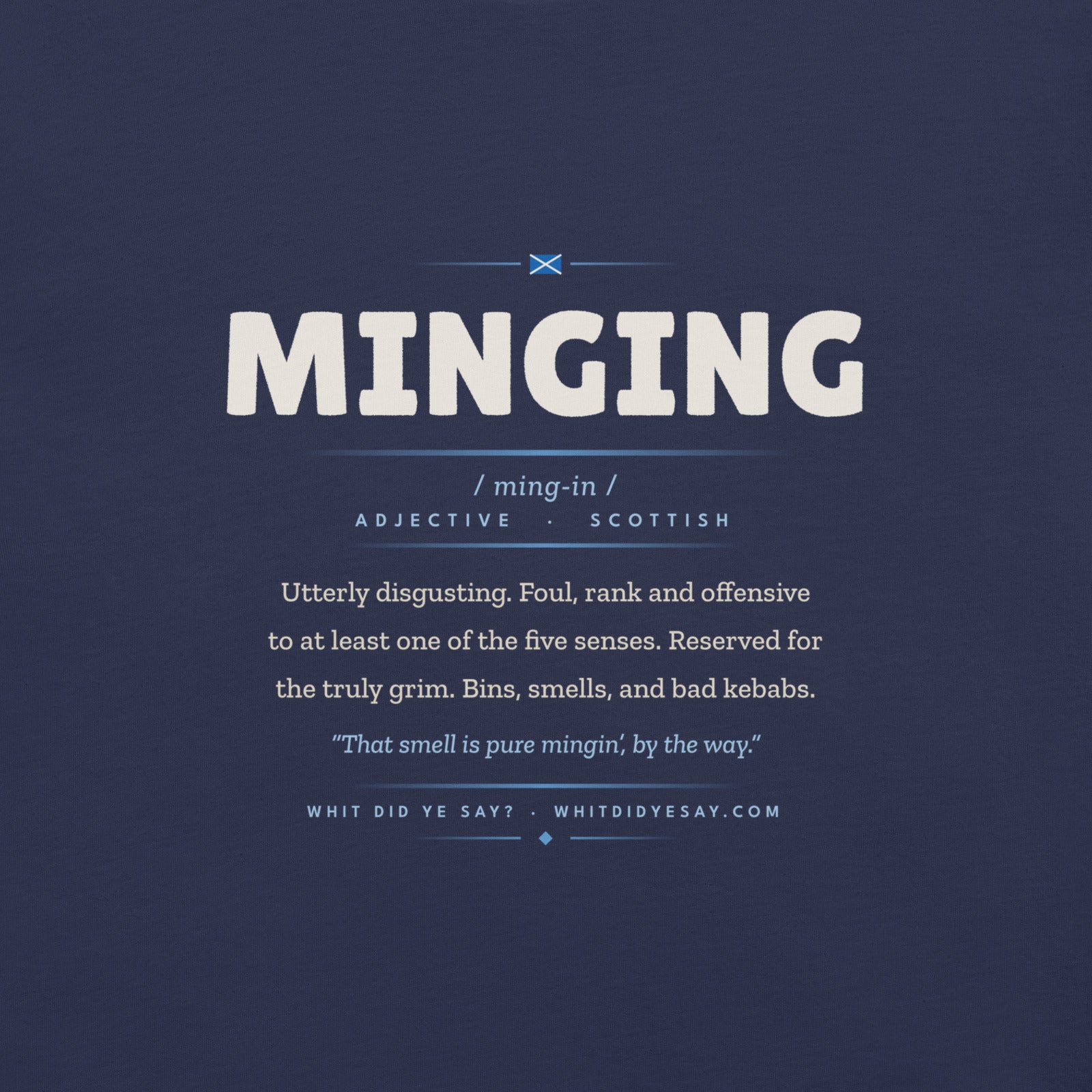 MINGING | Navy | Zoomed In