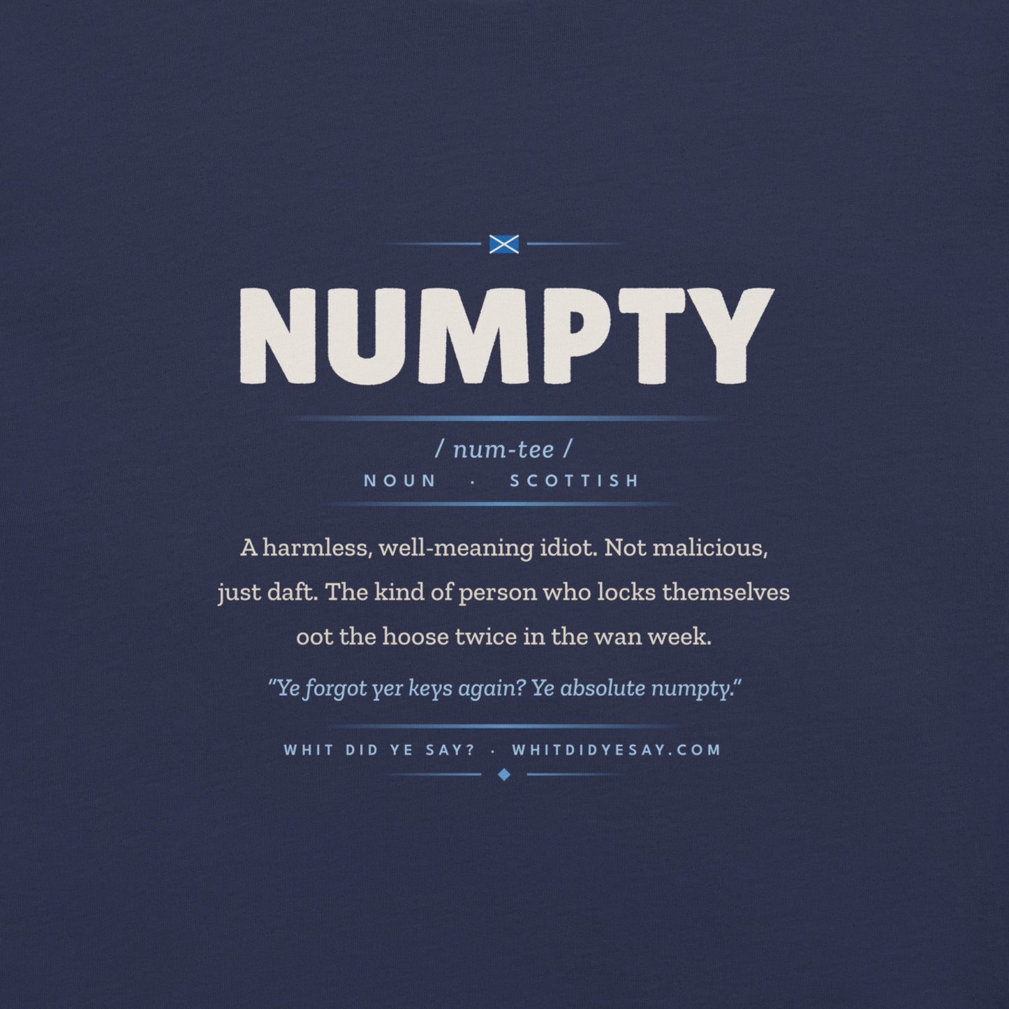 NUMPTY | Navy | Zoomed In