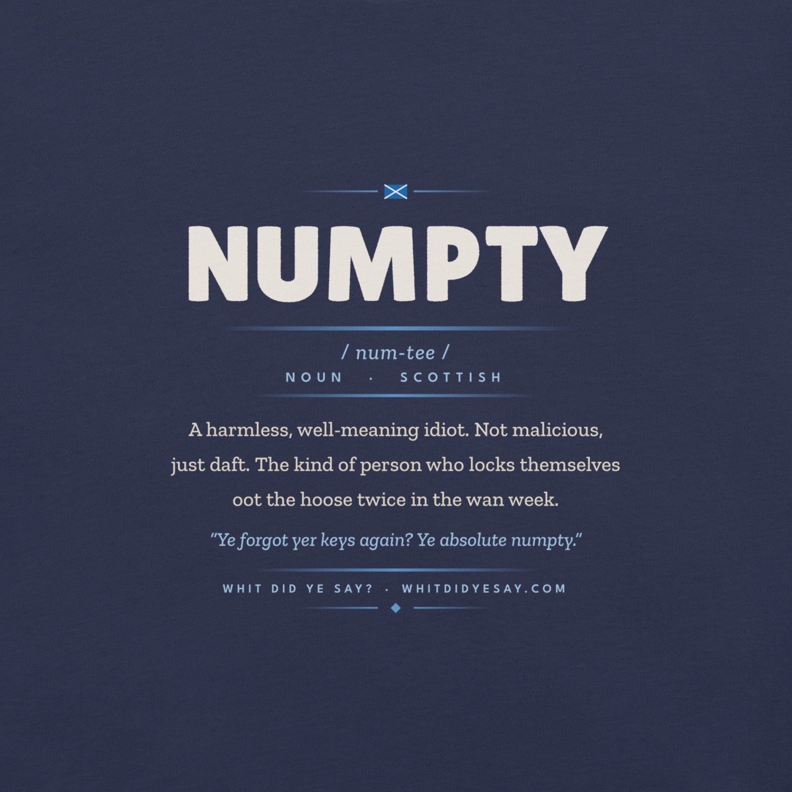 NUMPTY | Navy | Zoomed In