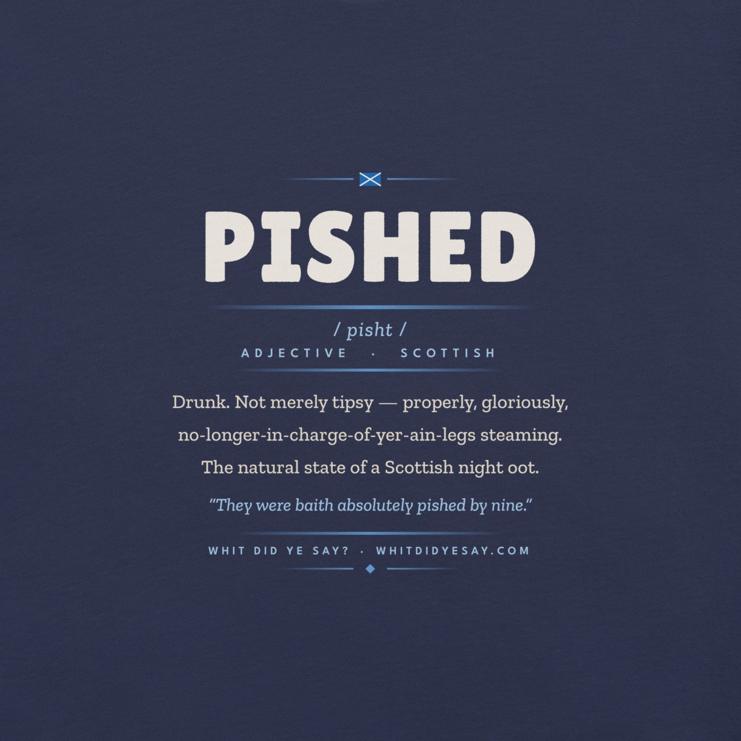 PISHED | Navy | Zoomed In