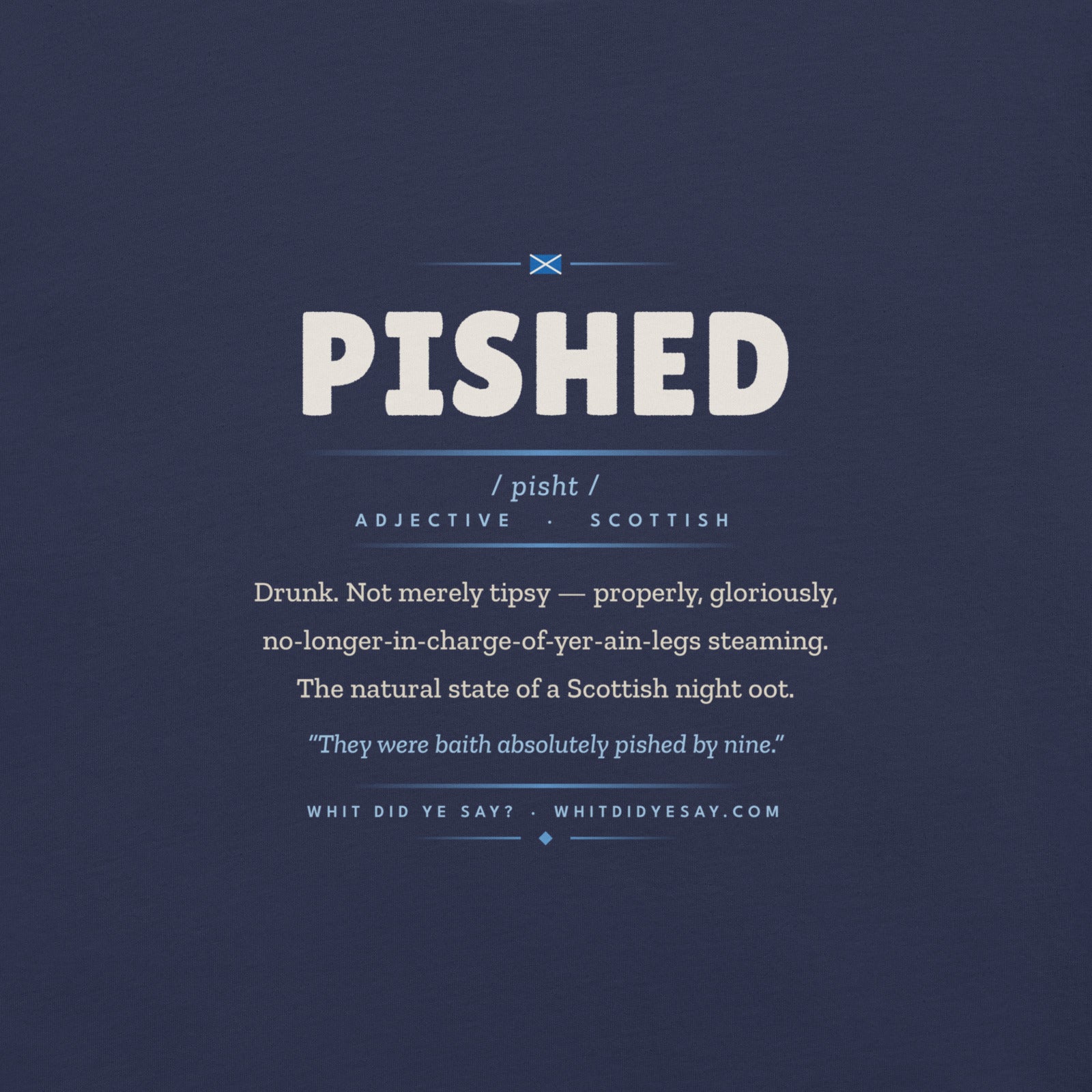 PISHED | Navy | Zoomed In