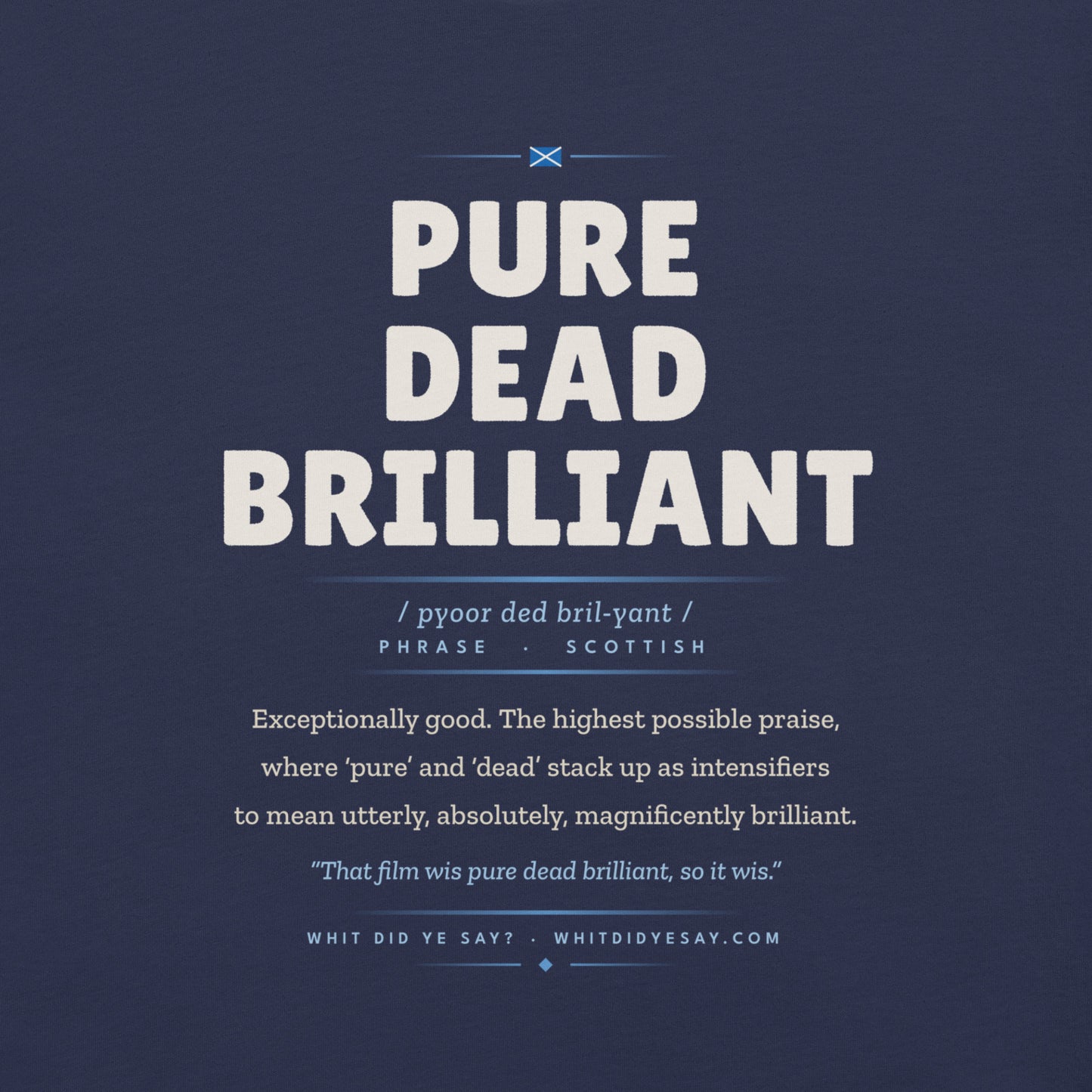 PURE DEAD BRILLIANT | Navy | Zoomed In