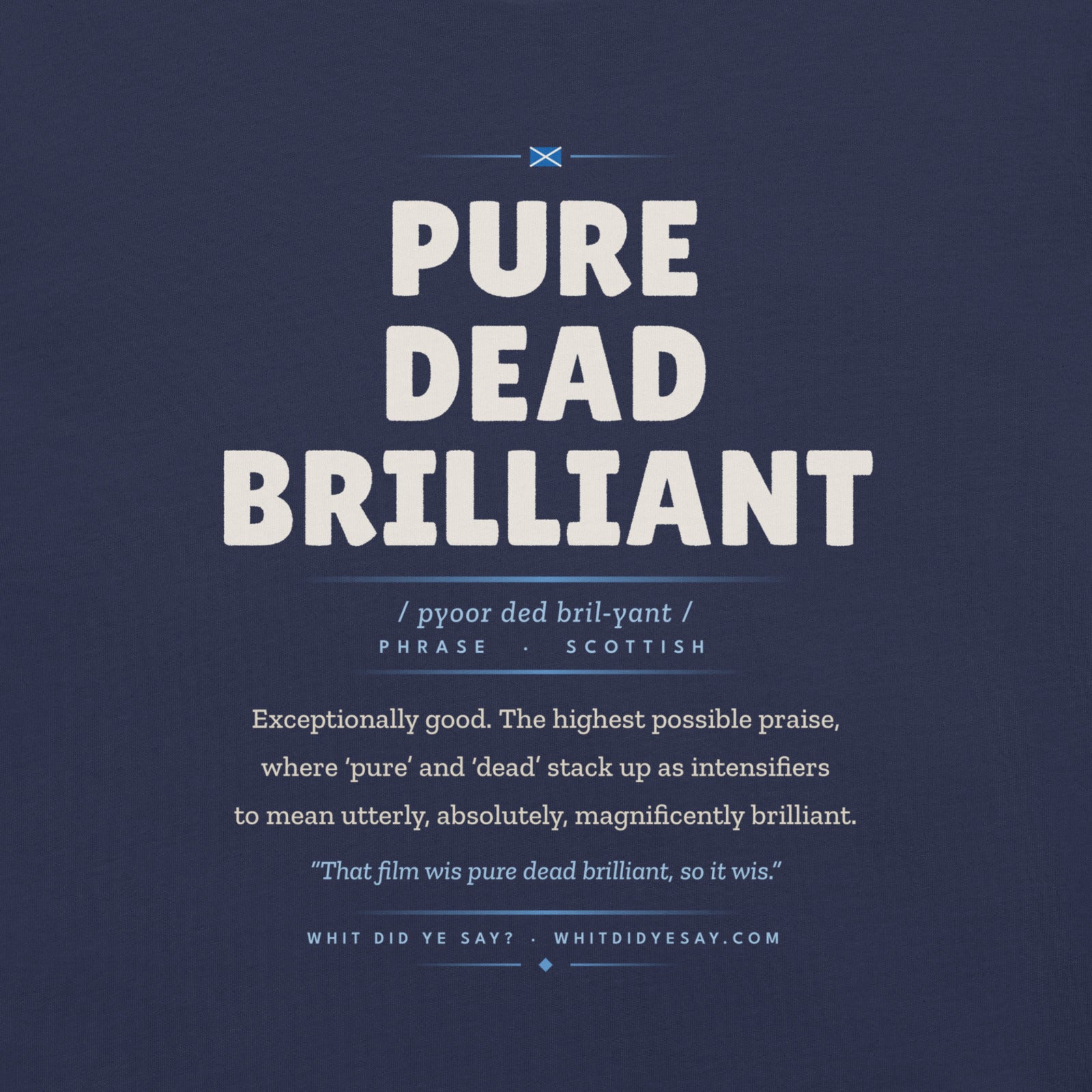 PURE DEAD BRILLIANT | Navy | Zoomed In