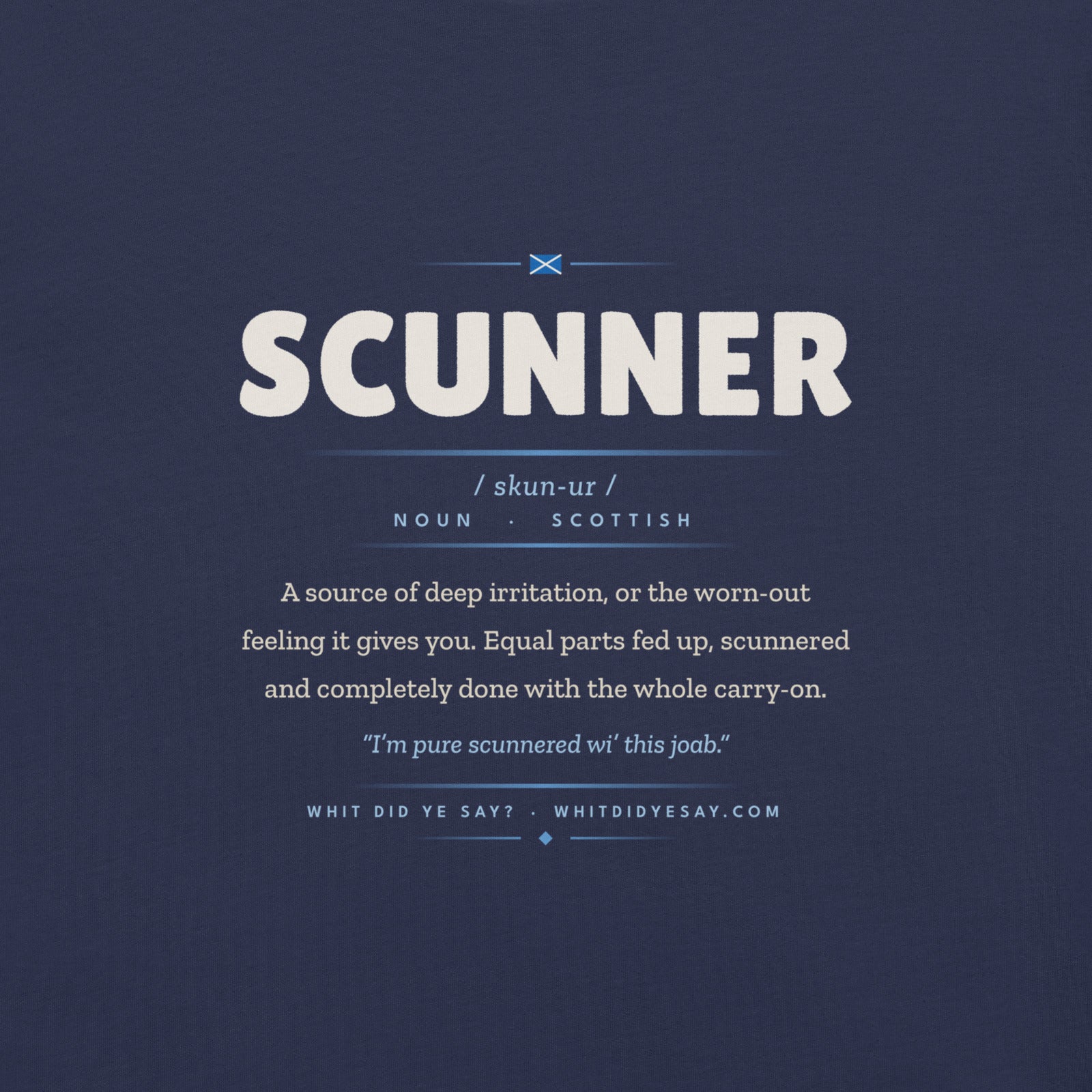 SCUNNER | Navy | Zoomed In