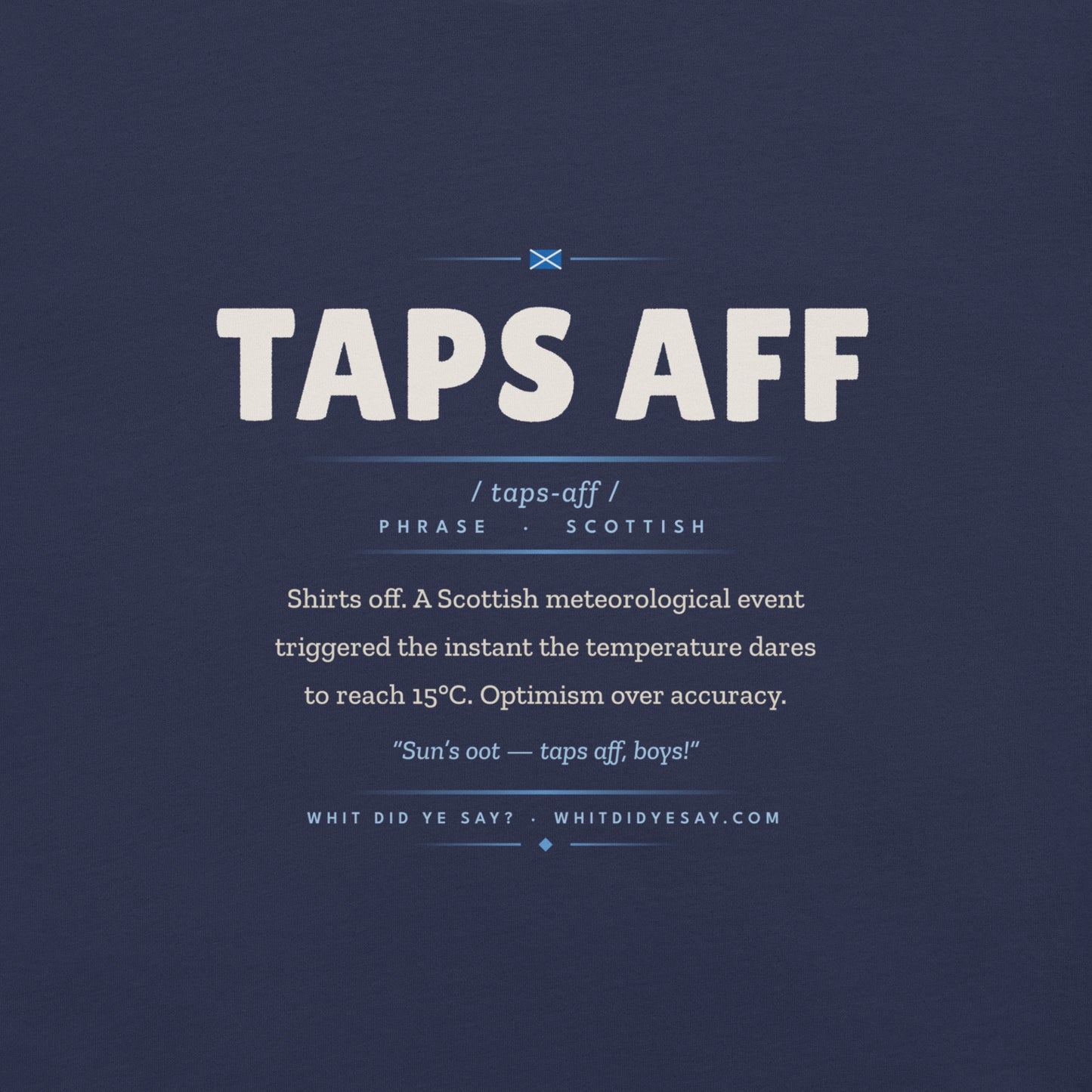 TAPS AFF | Navy | Zoomed In