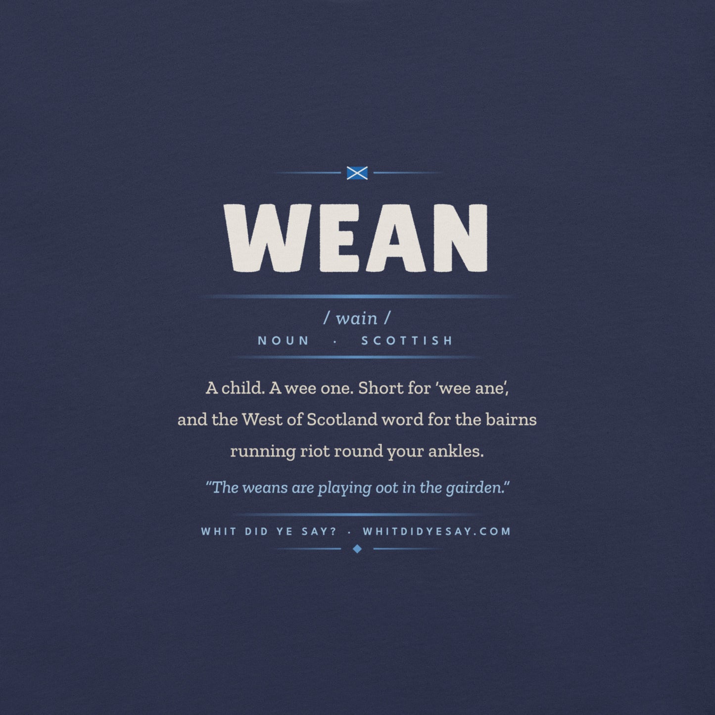 WEAN | Navy | Zoomed In